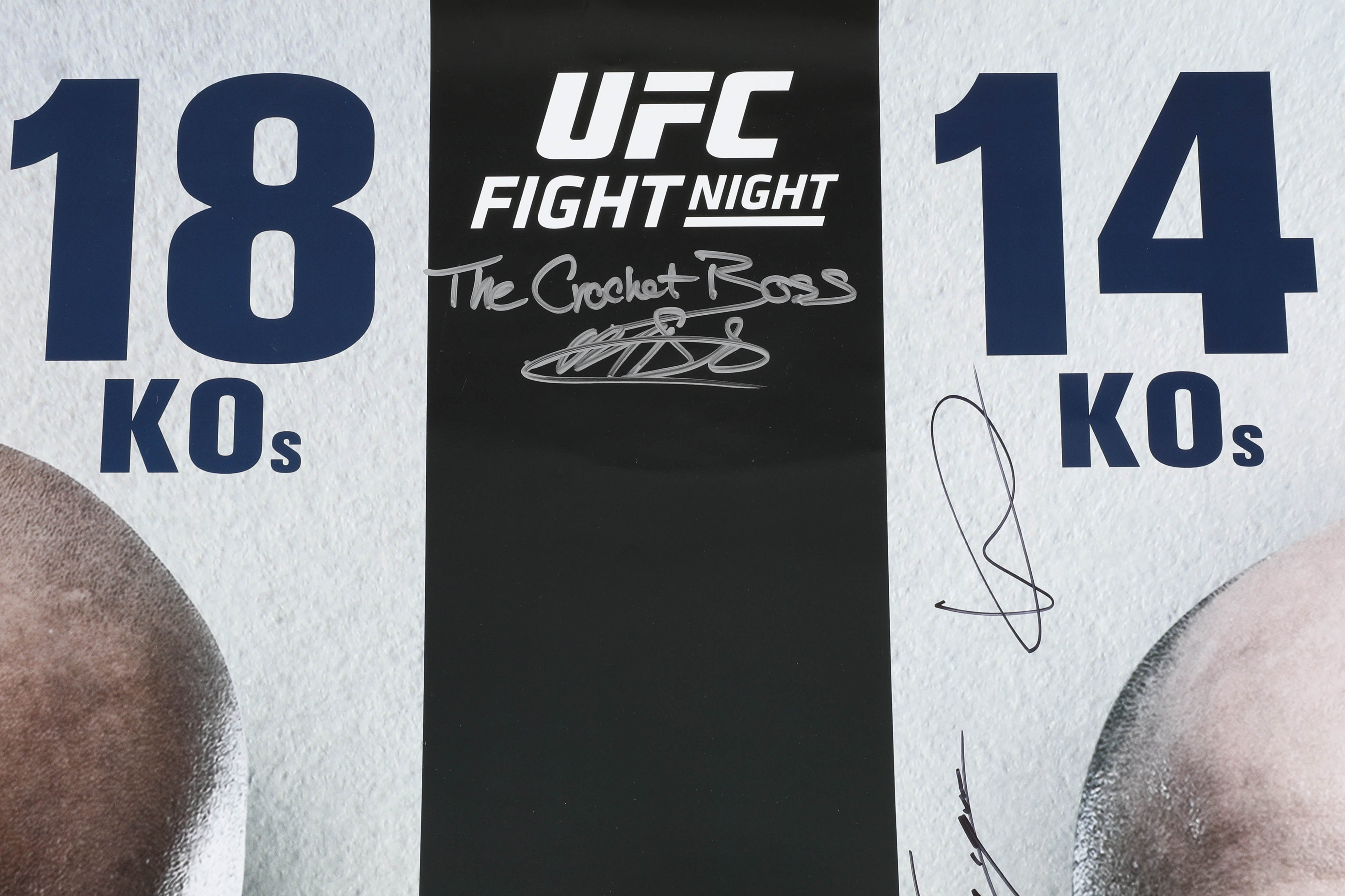 UFC Fight Night: Lewis vs dos Santos Autographed Event Poster