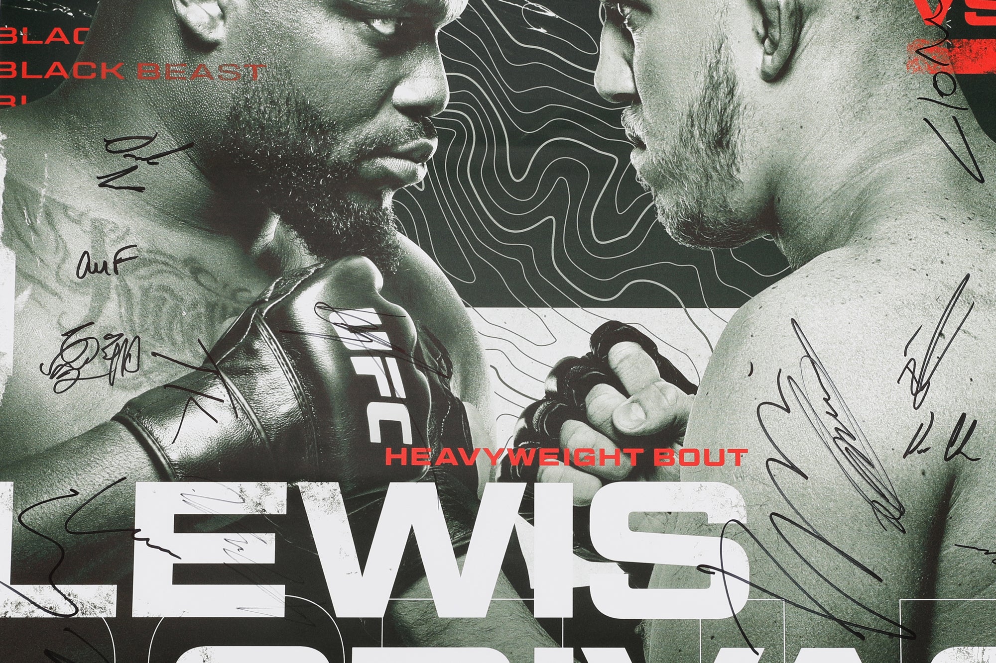 UFC Fight Night: Lewis vs Spivak Autographed Event Poster