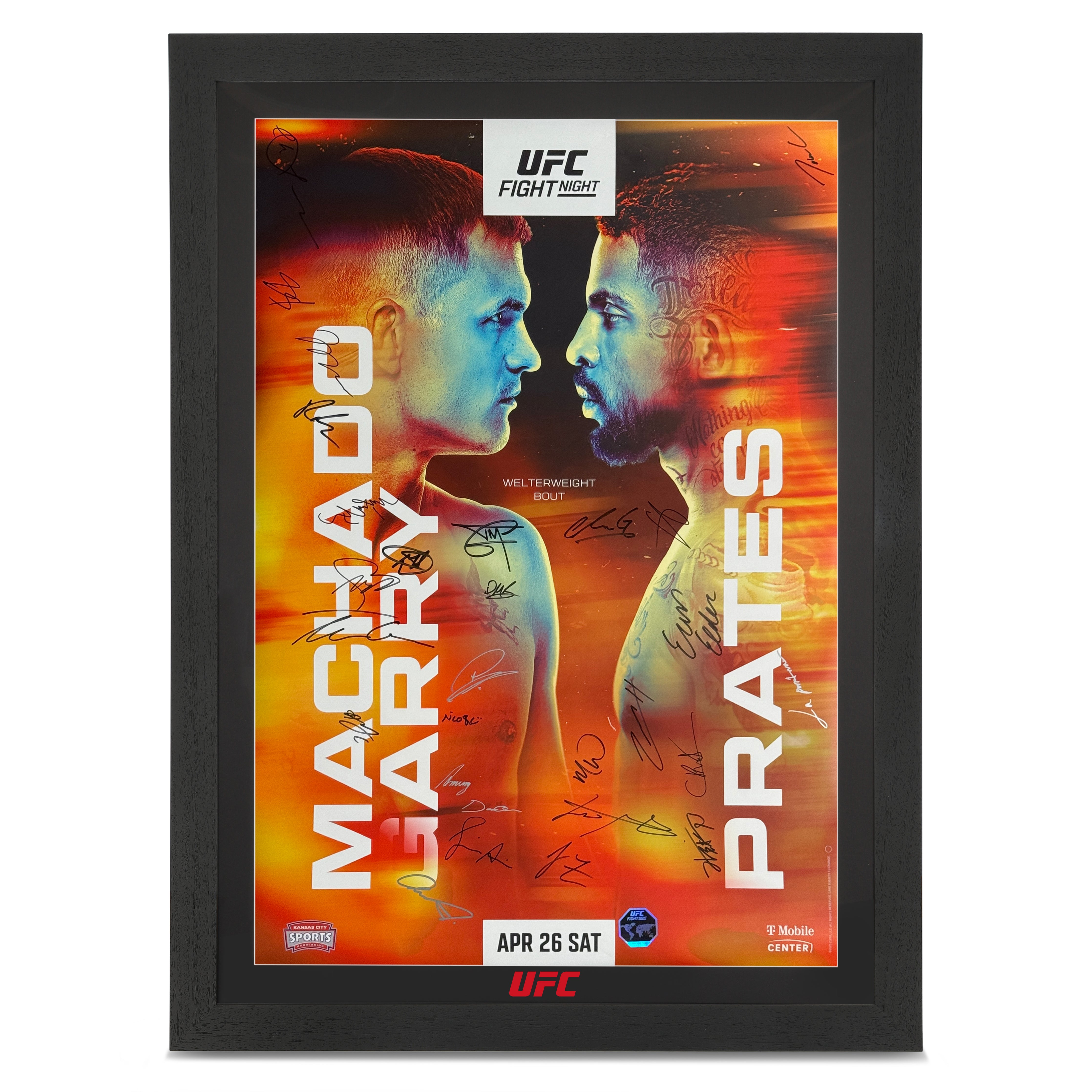 UFC Fight Night: Machado Garry vs Prates Autographed Event Poster