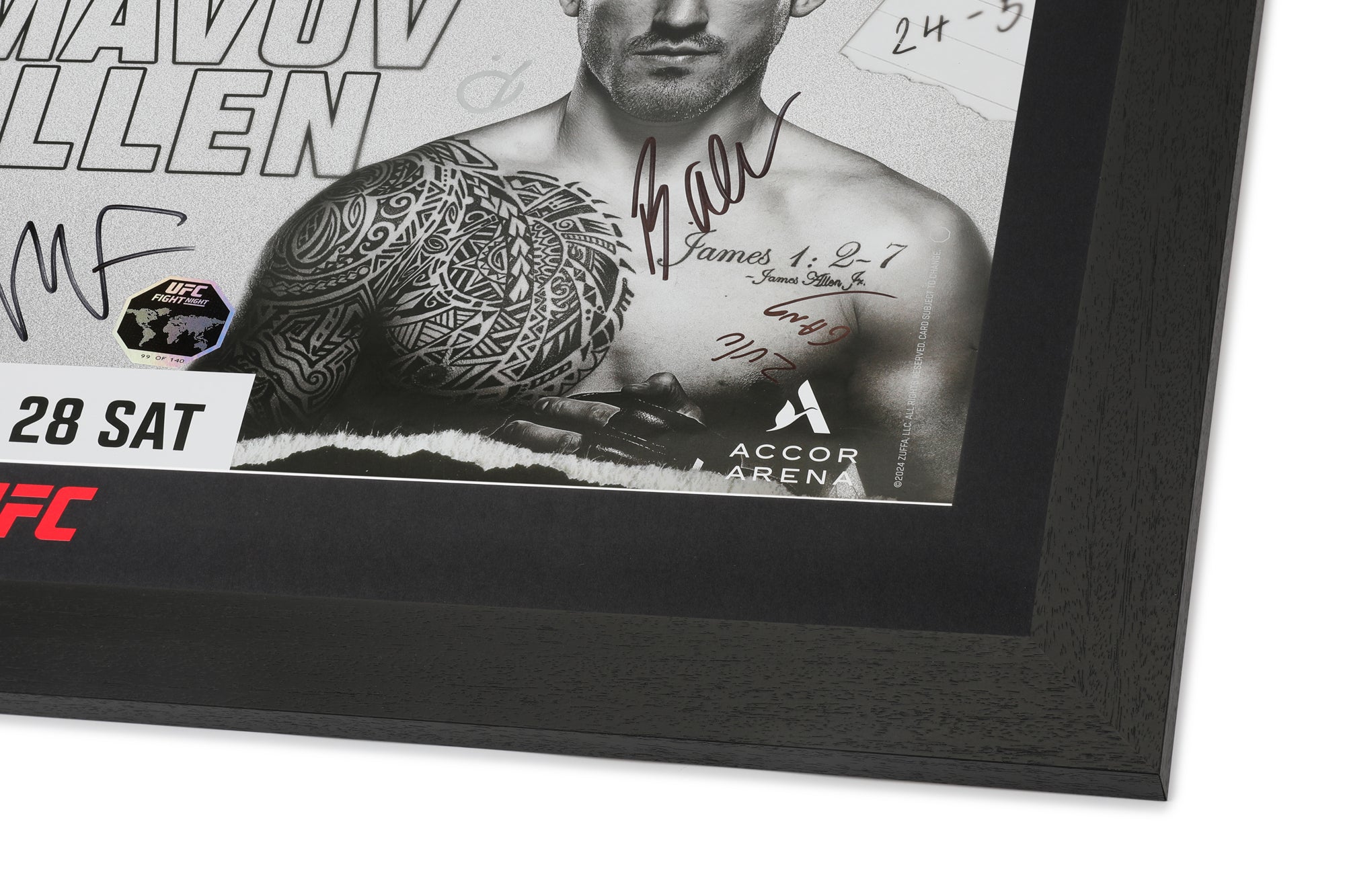 UFC Fight Night: Moicano vs Saint Denis Autographed Event Poster