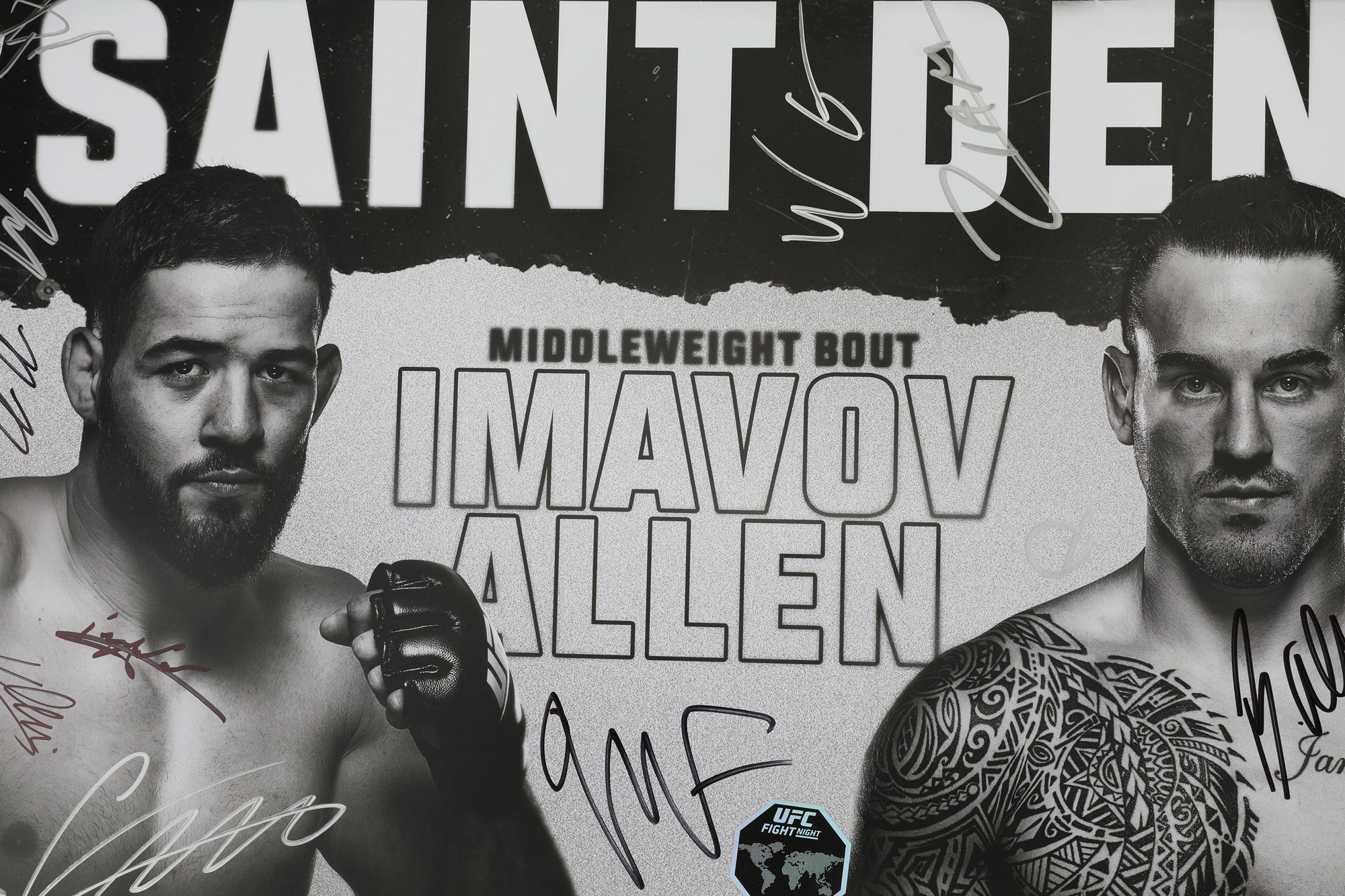 UFC Fight Night: Moicano vs Saint Denis Autographed Event Poster