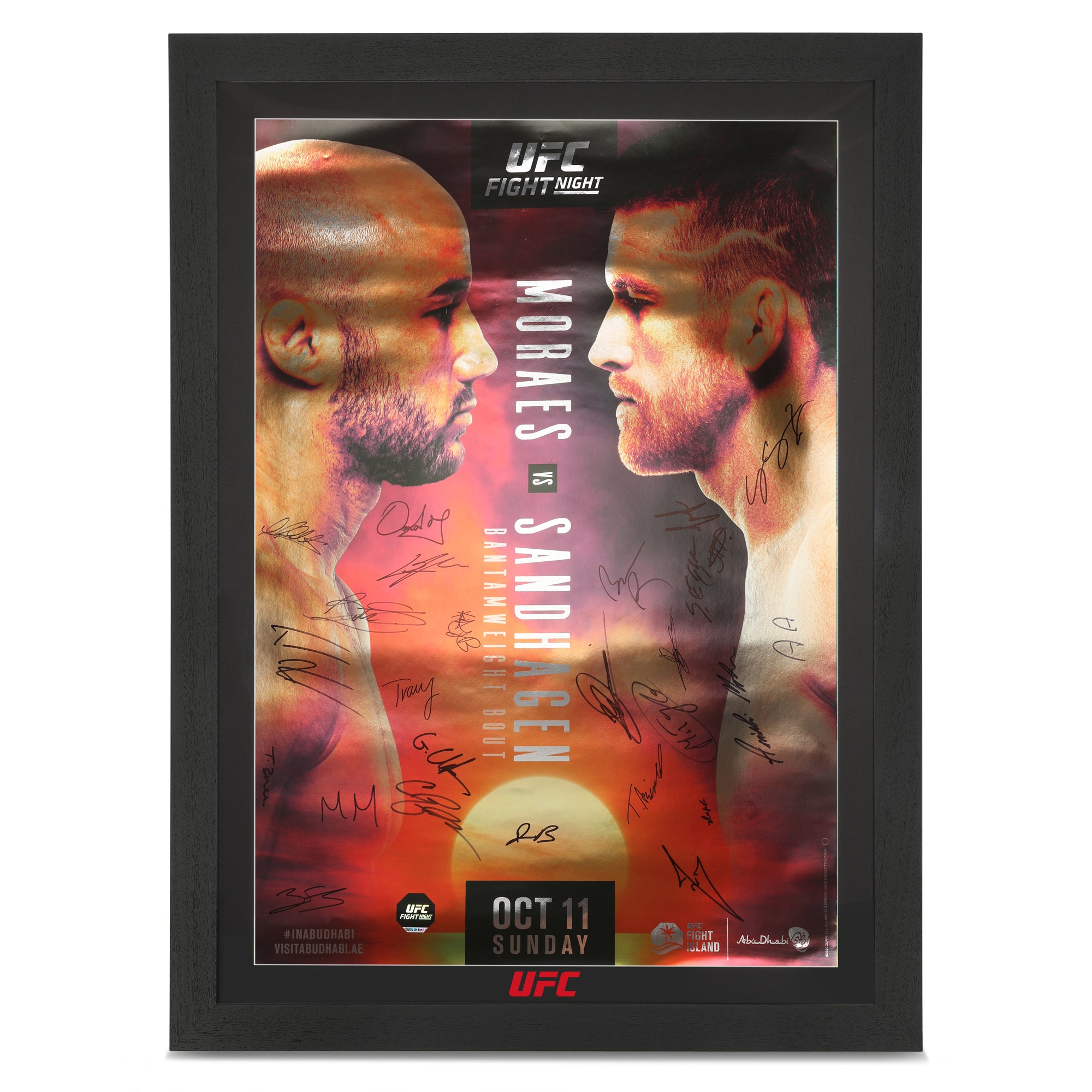 UFC Fight Night: Moraes vs Sandhagen Autographed Poster