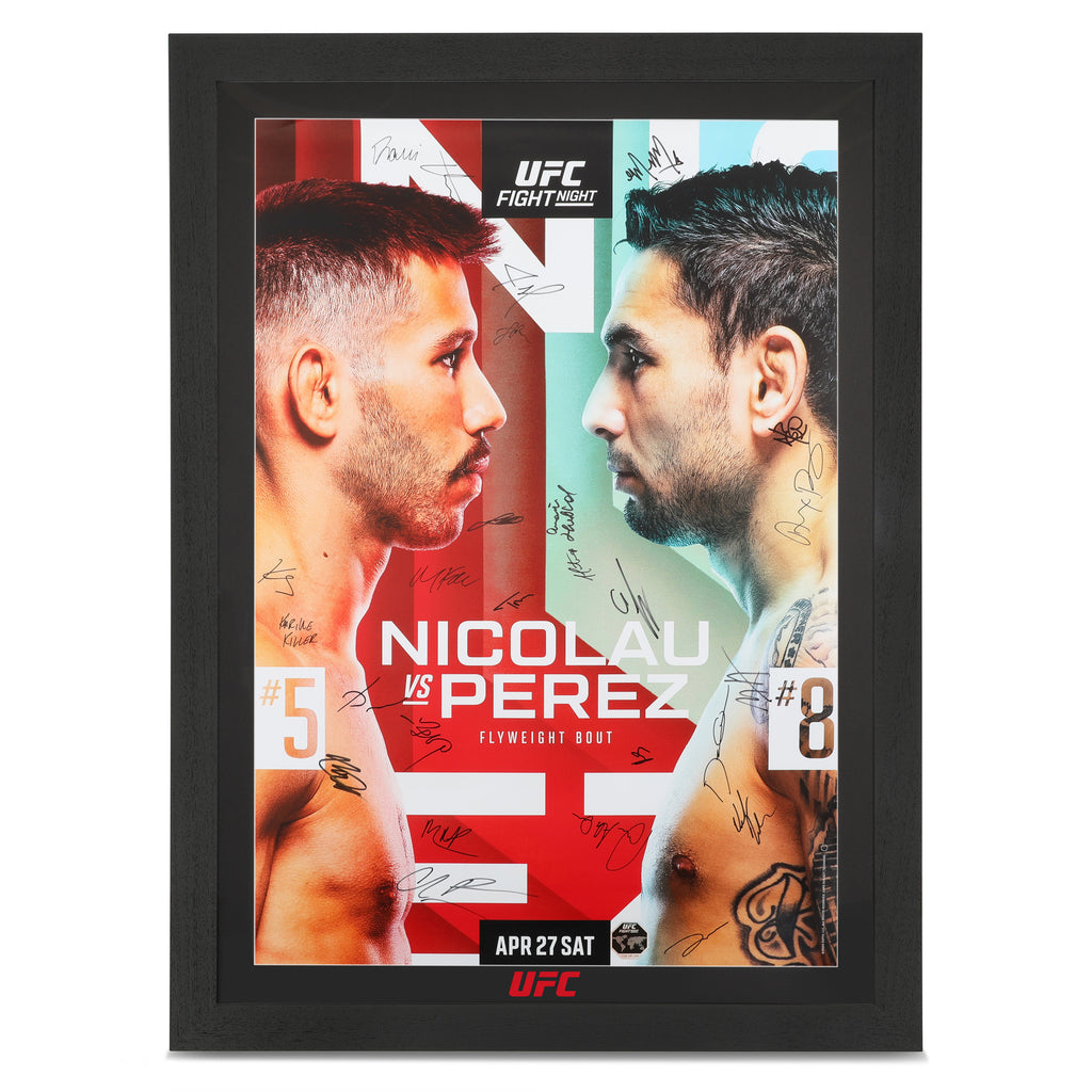 UFC Fight Night: Nicolau vs Perez 2 Autographed Event Poster