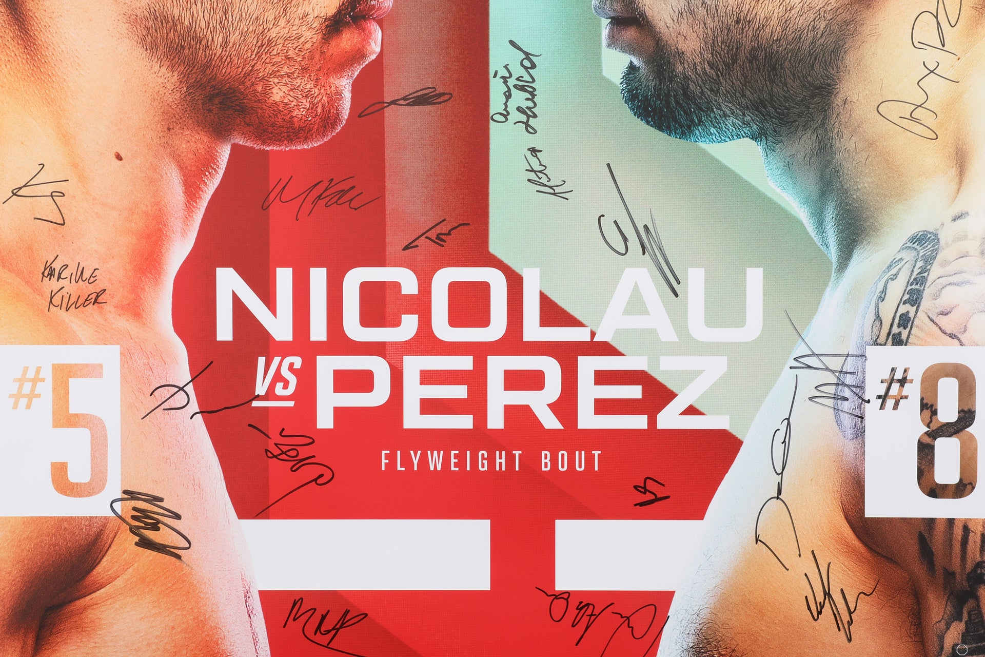 UFC Fight Night: Nicolau vs Perez 2 Autographed Event Poster