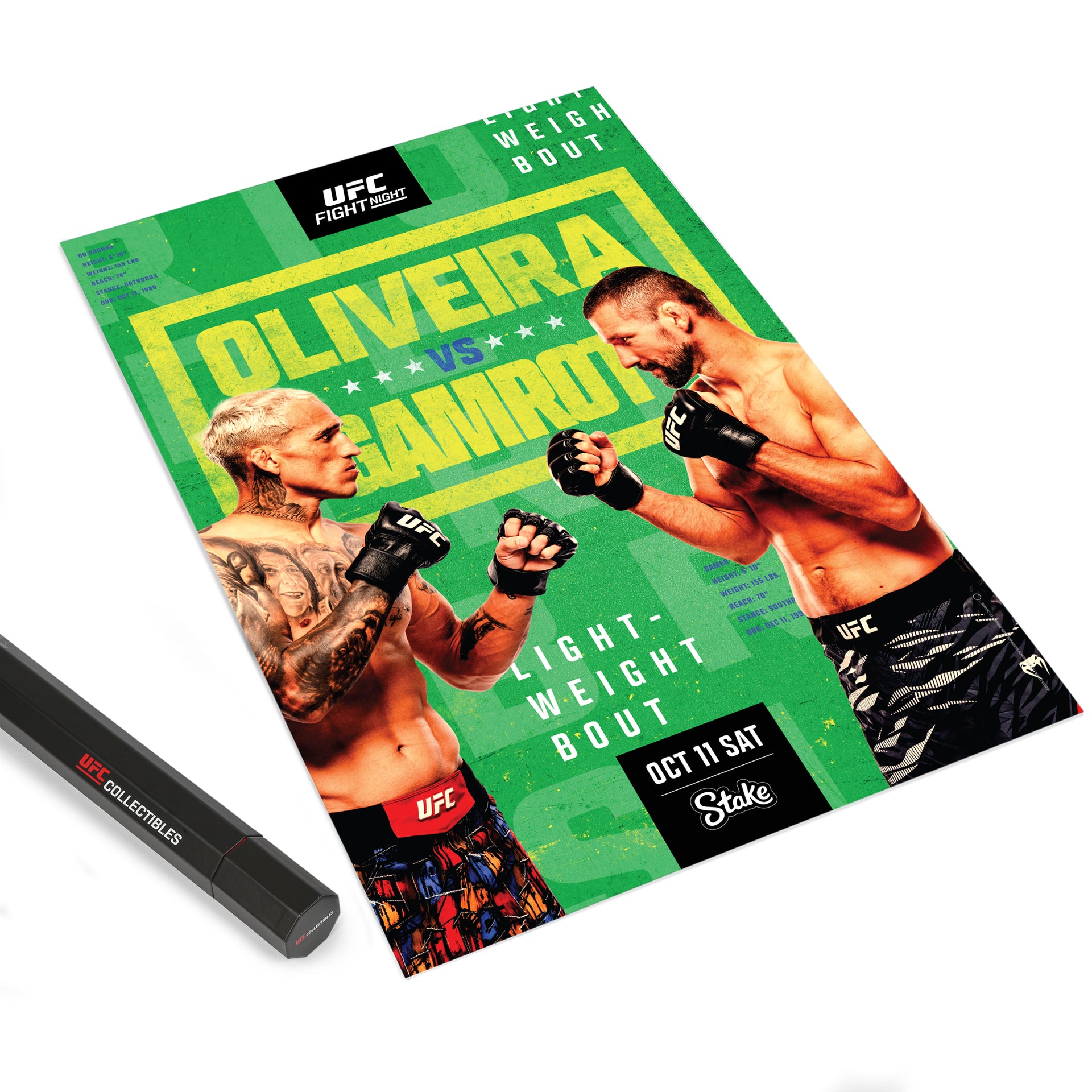 UFC Fight Night: Oliveira vs Gamrot Autographed Event Poster