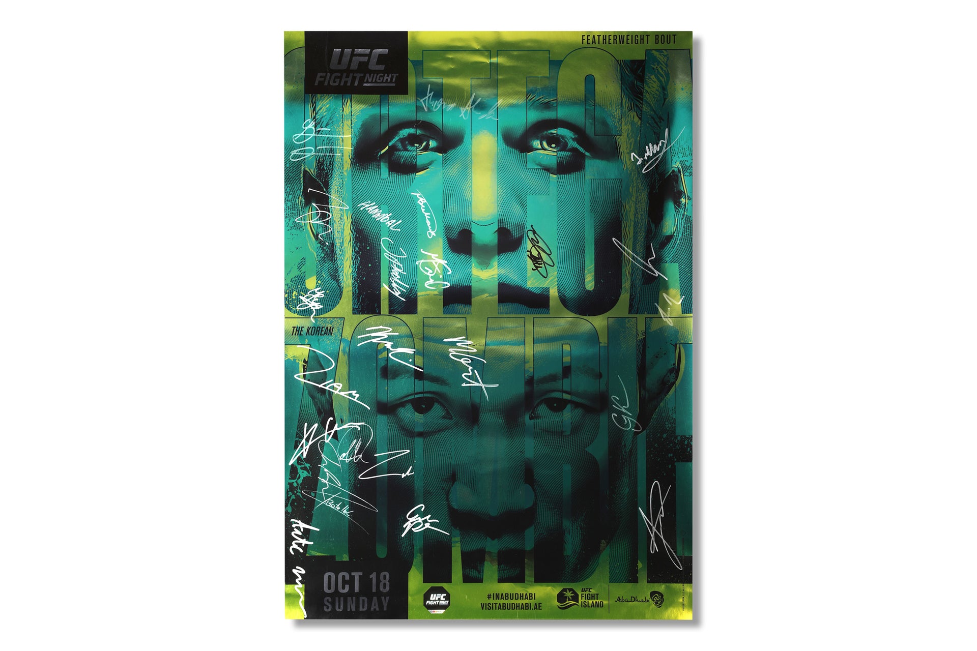 UFC Fight Night: Ortega vs The Korean Zombie Autographed Event Poster