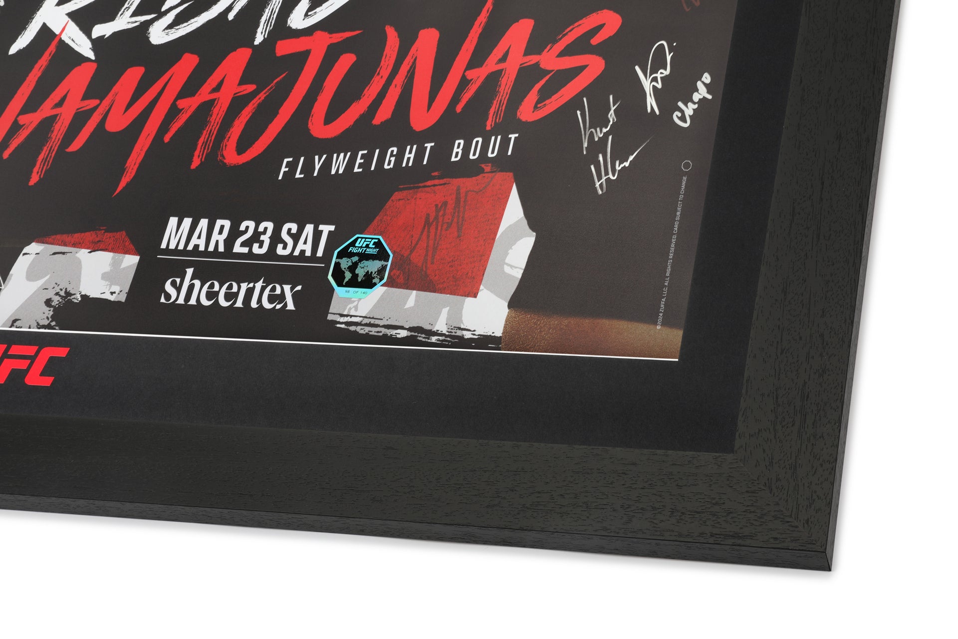 UFC Fight Night: Ribas vs Namajunas Autographed Event Poster