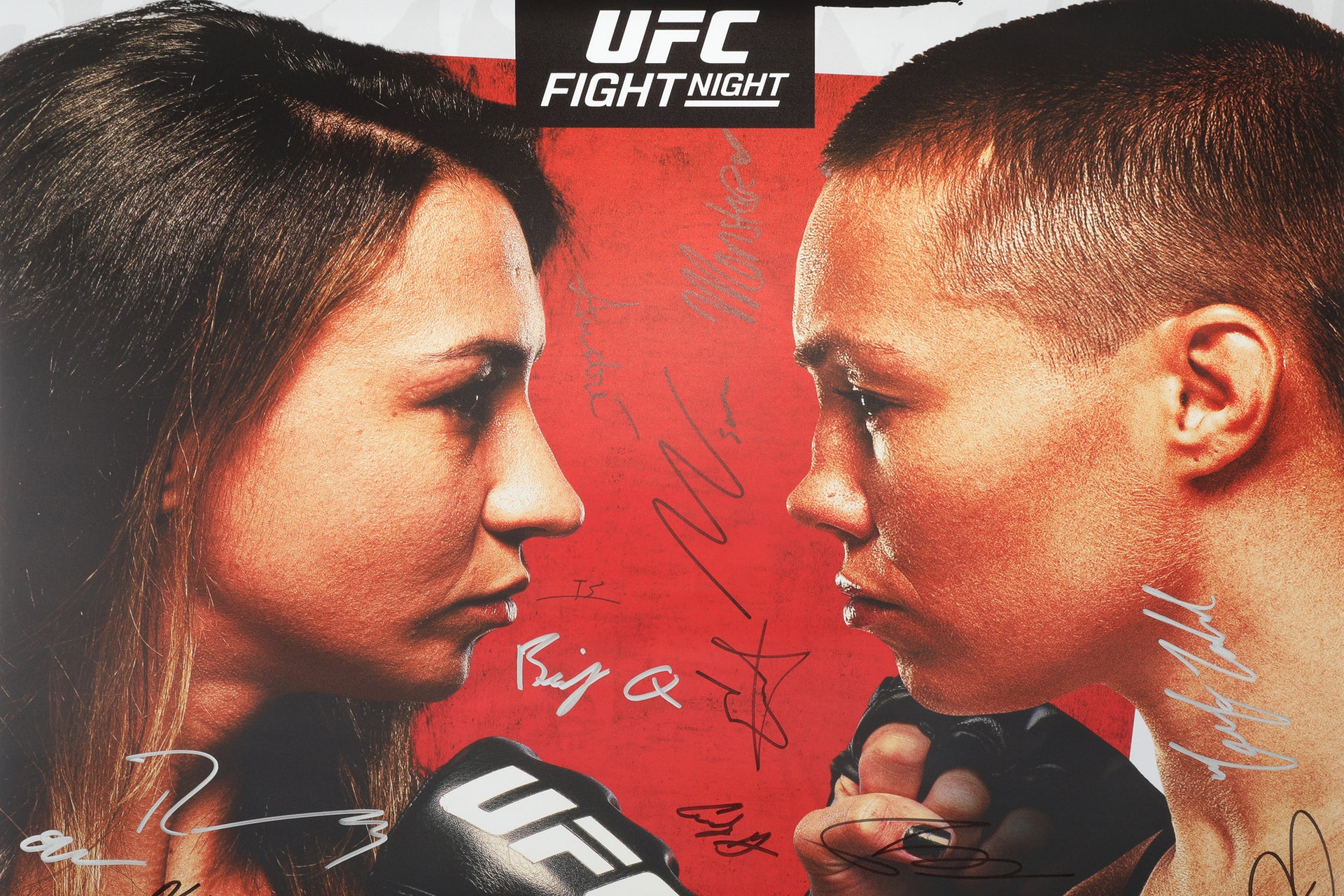 UFC Fight Night: Ribas vs Namajunas Autographed Event Poster