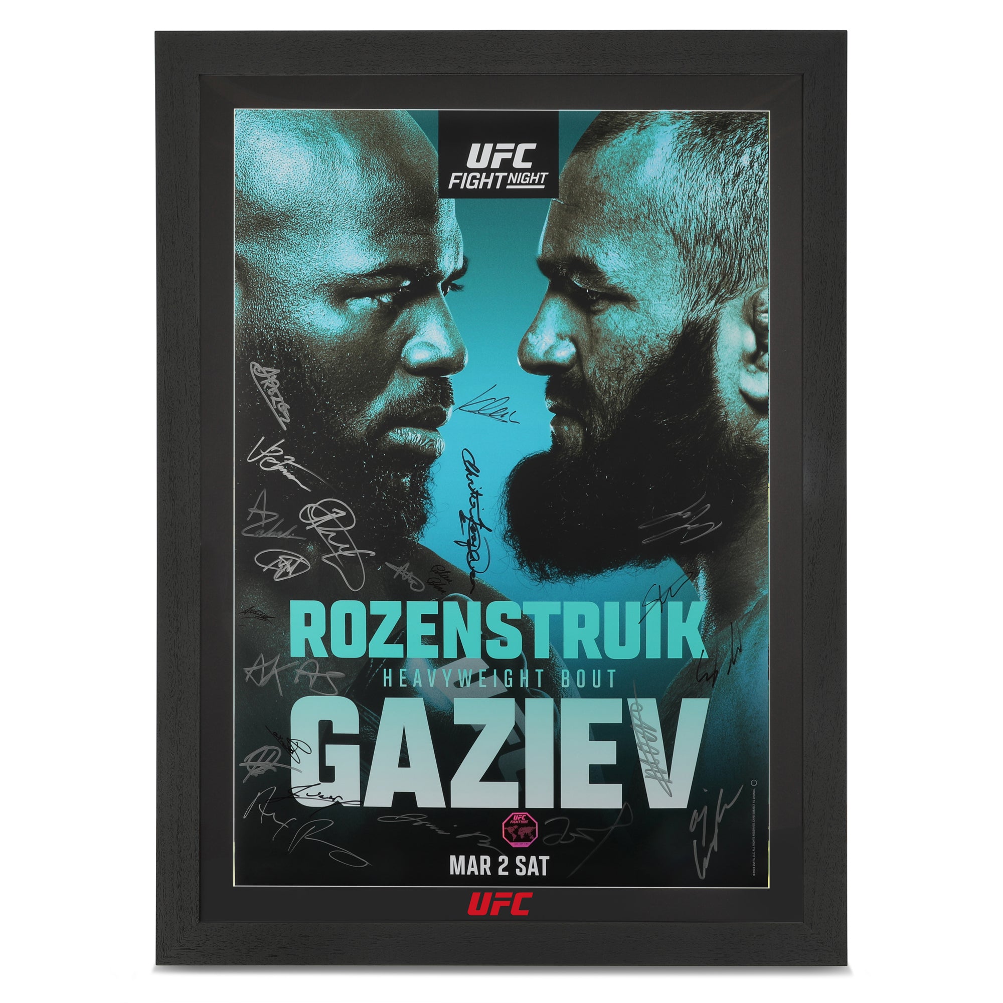 UFC Fight Night: Rozenstruik vs Gaziev Autographed Event Poster