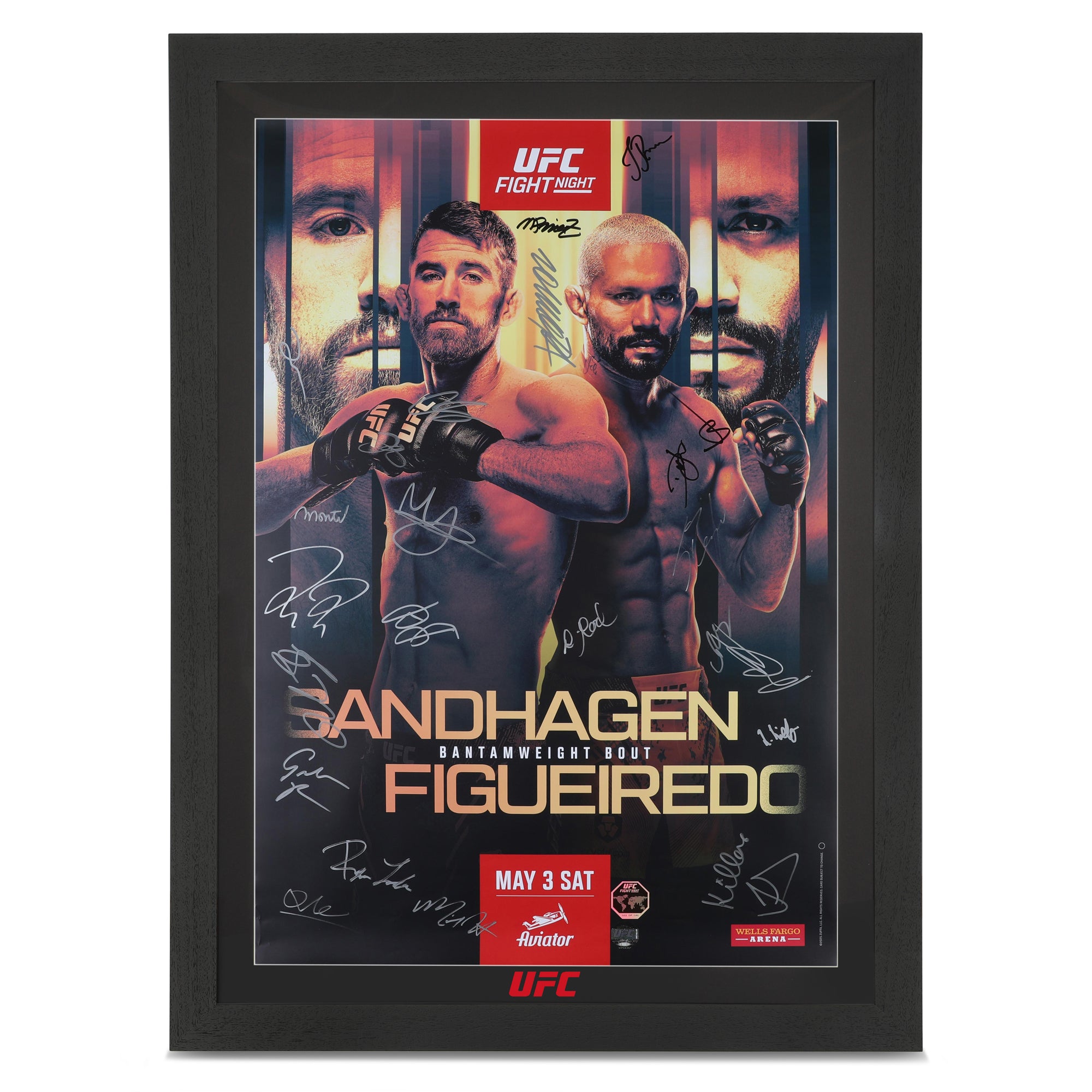 UFC Fight Night: Sandhagen vs Figueiredo Autographed Event Poster