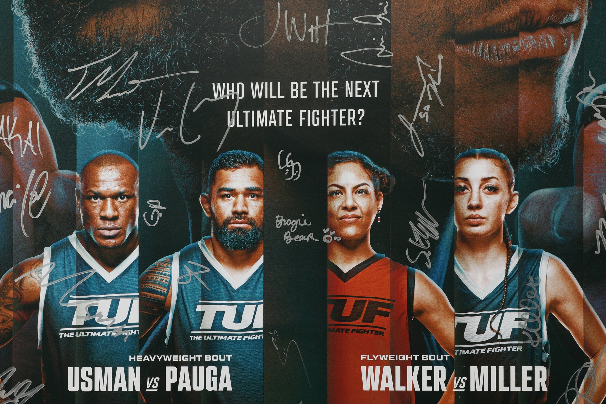 UFC Fight Night: Santos vs Hill Autographed Event Poster