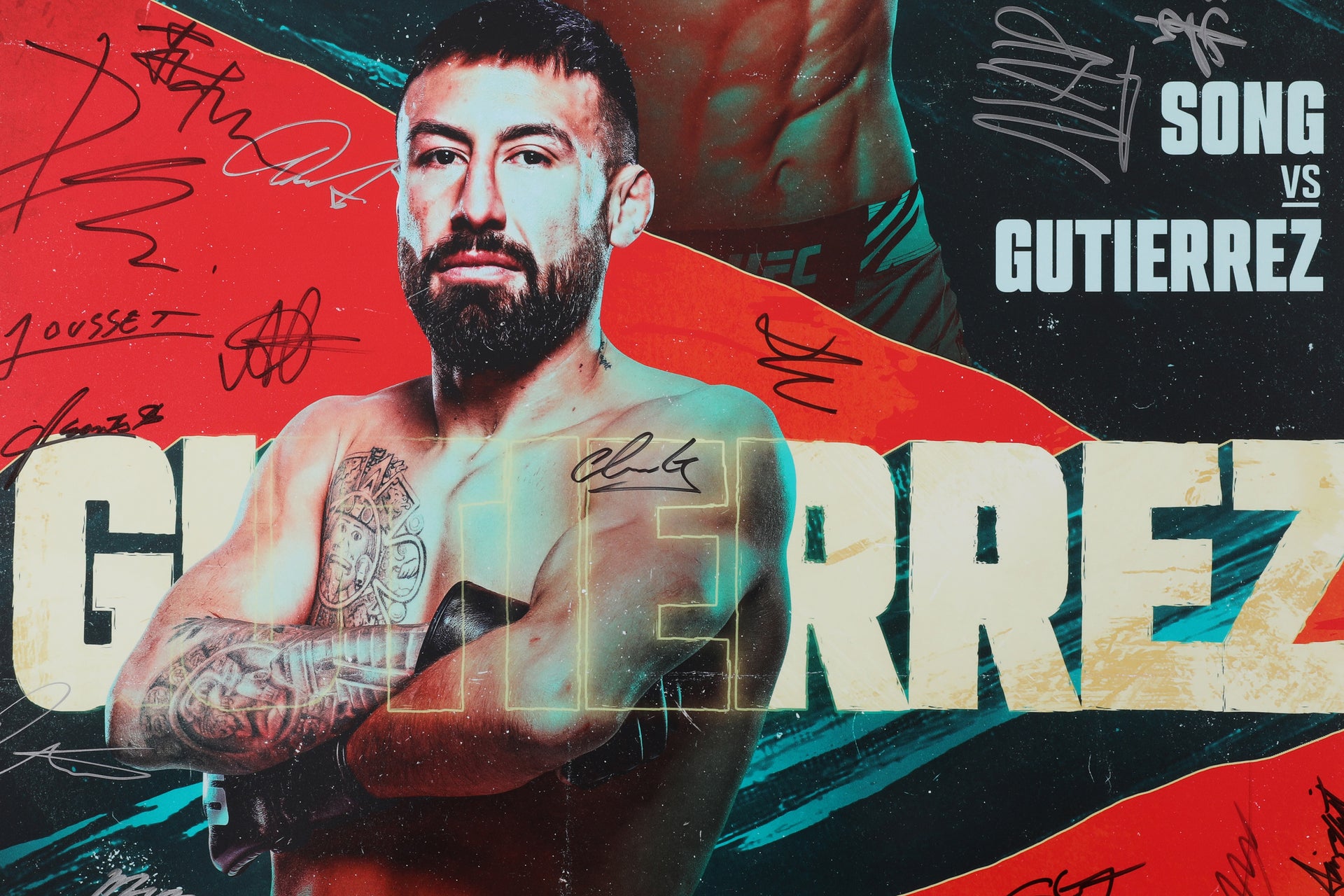 UFC Fight Night: Song vs Gutiérrez Autographed Event Poster