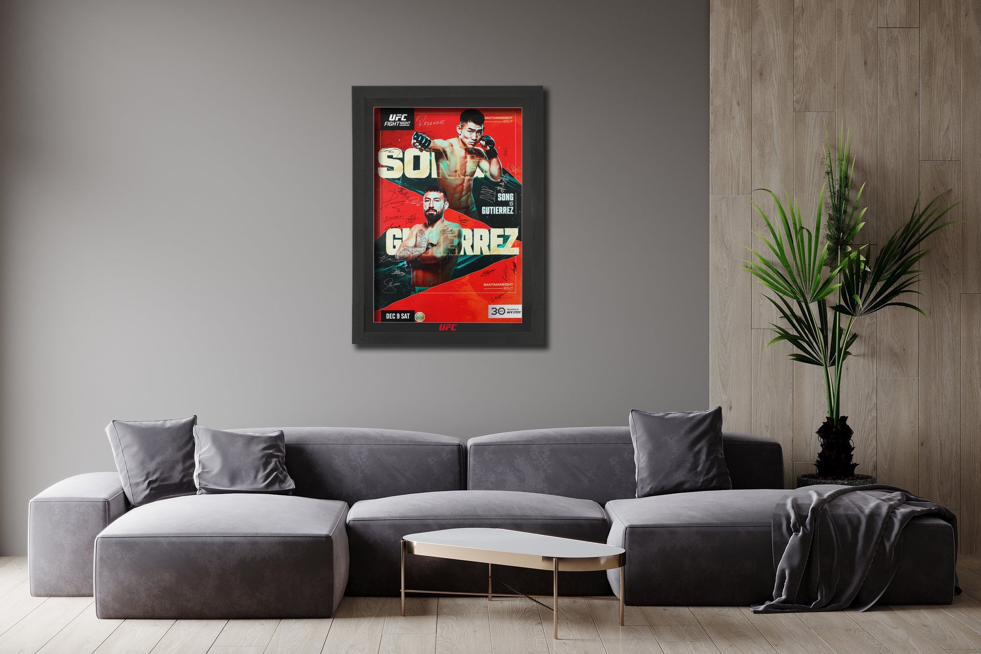 UFC Fight Night: Song vs Gutiérrez Autographed Event Poster