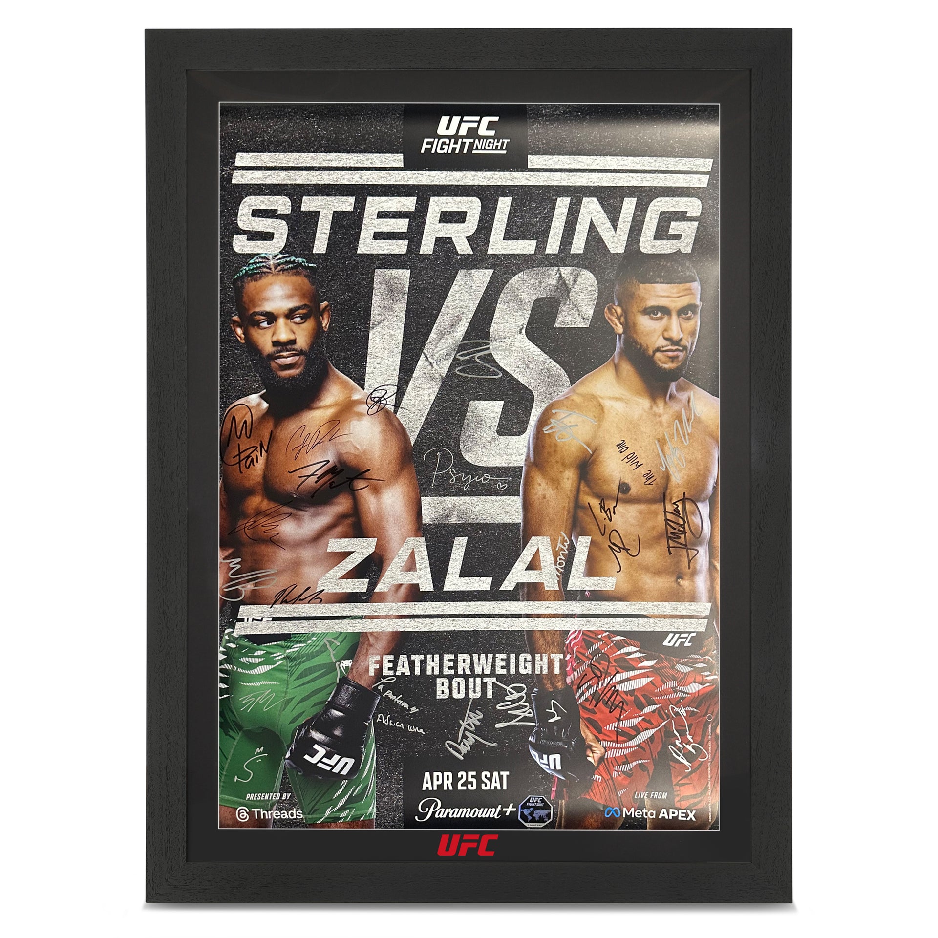 UFC Fight Night: Sterling vs Zalal Autographed Event Poster