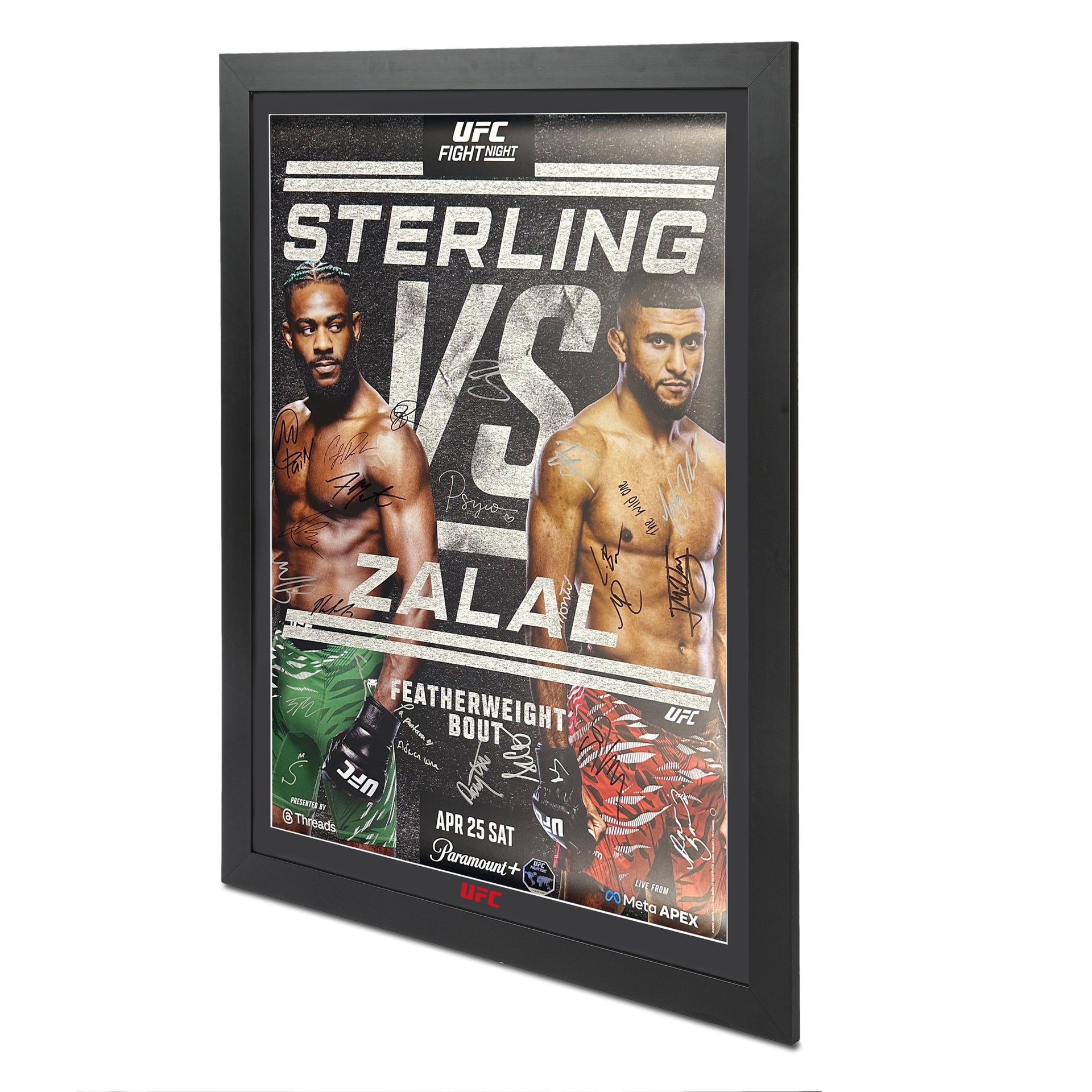 UFC Fight Night: Sterling vs Zalal Autographed Event Poster