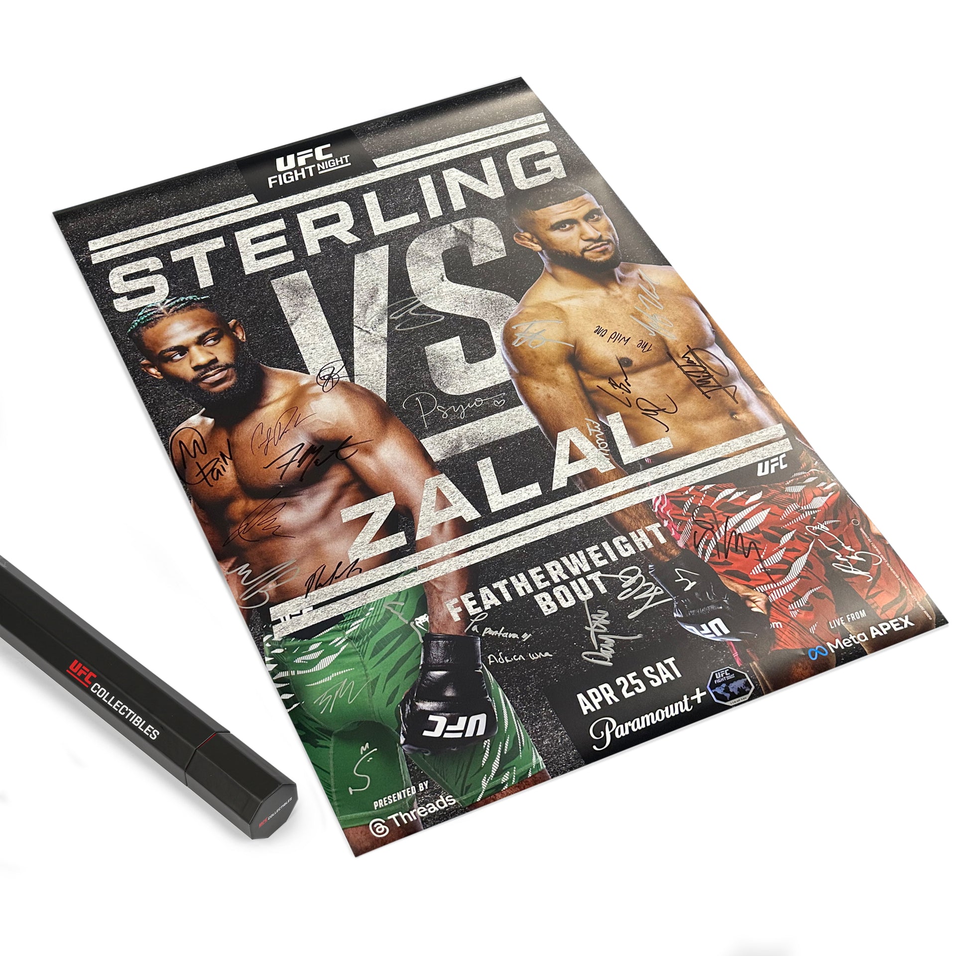 UFC Fight Night: Sterling vs Zalal Autographed Event Poster