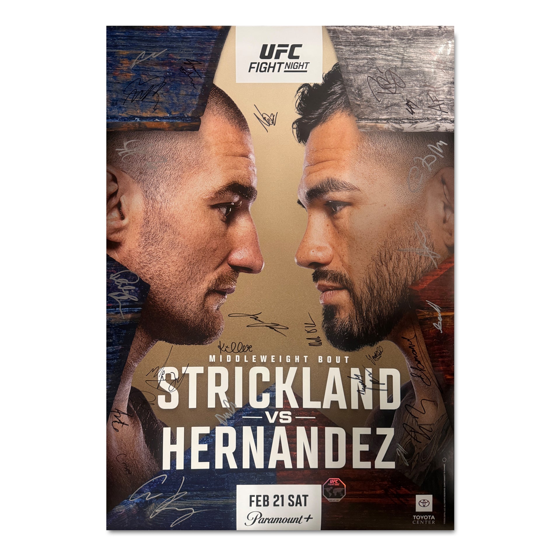 UFC Fight Night: Strickland vs Hernandez Autographed Event Poster