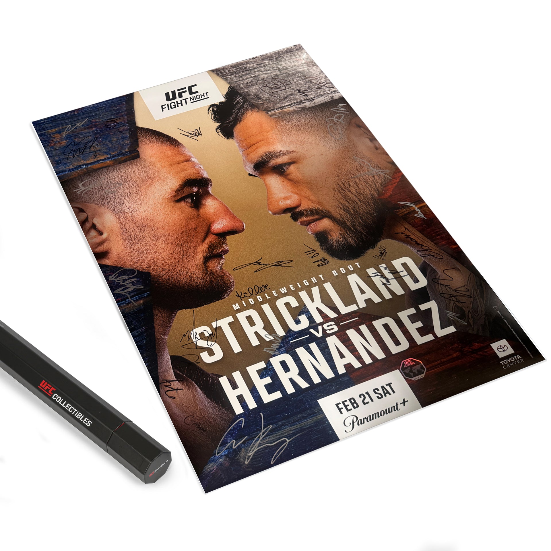 UFC Fight Night: Strickland vs Hernandez Autographed Event Poster