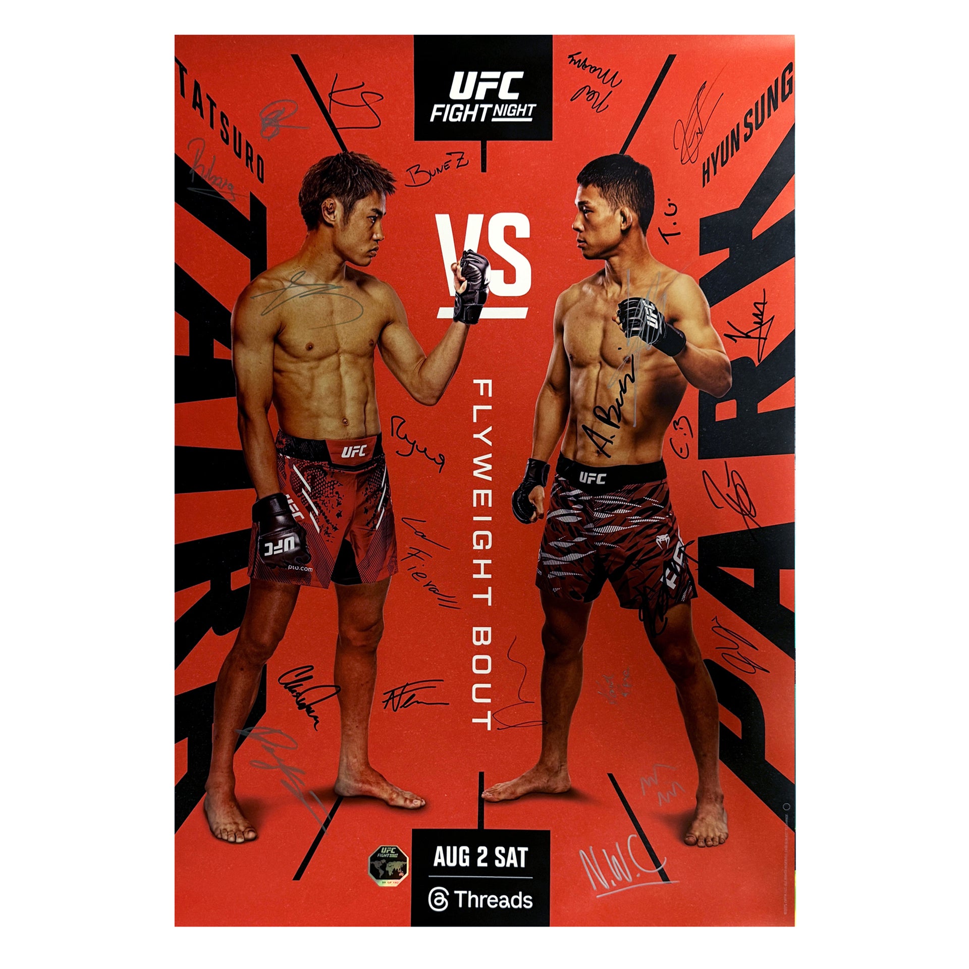 UFC Fight Night: Taira vs Park Autographed Event Poster