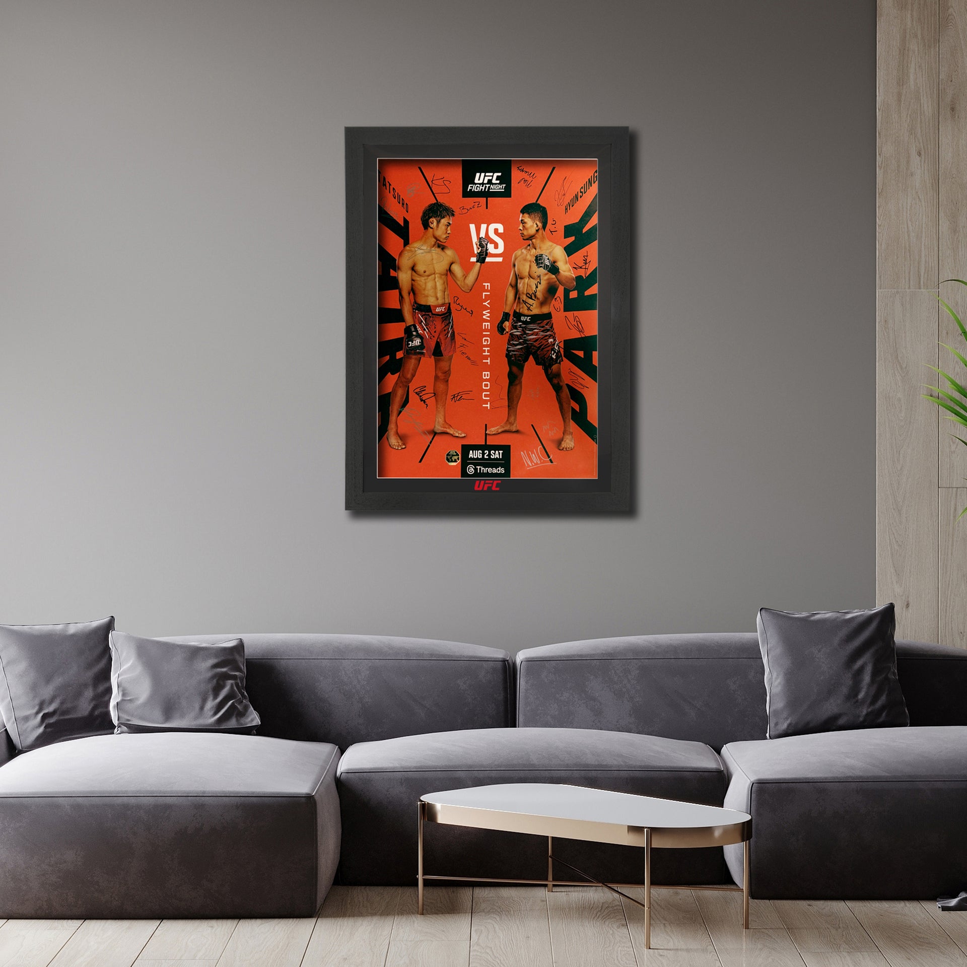 UFC Fight Night: Taira vs Park Autographed Event Poster