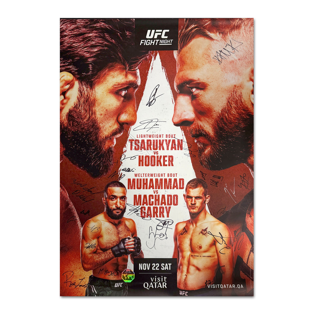 UFC Fight Night: Tsarukyan vs Hooker Autographed Event Poster