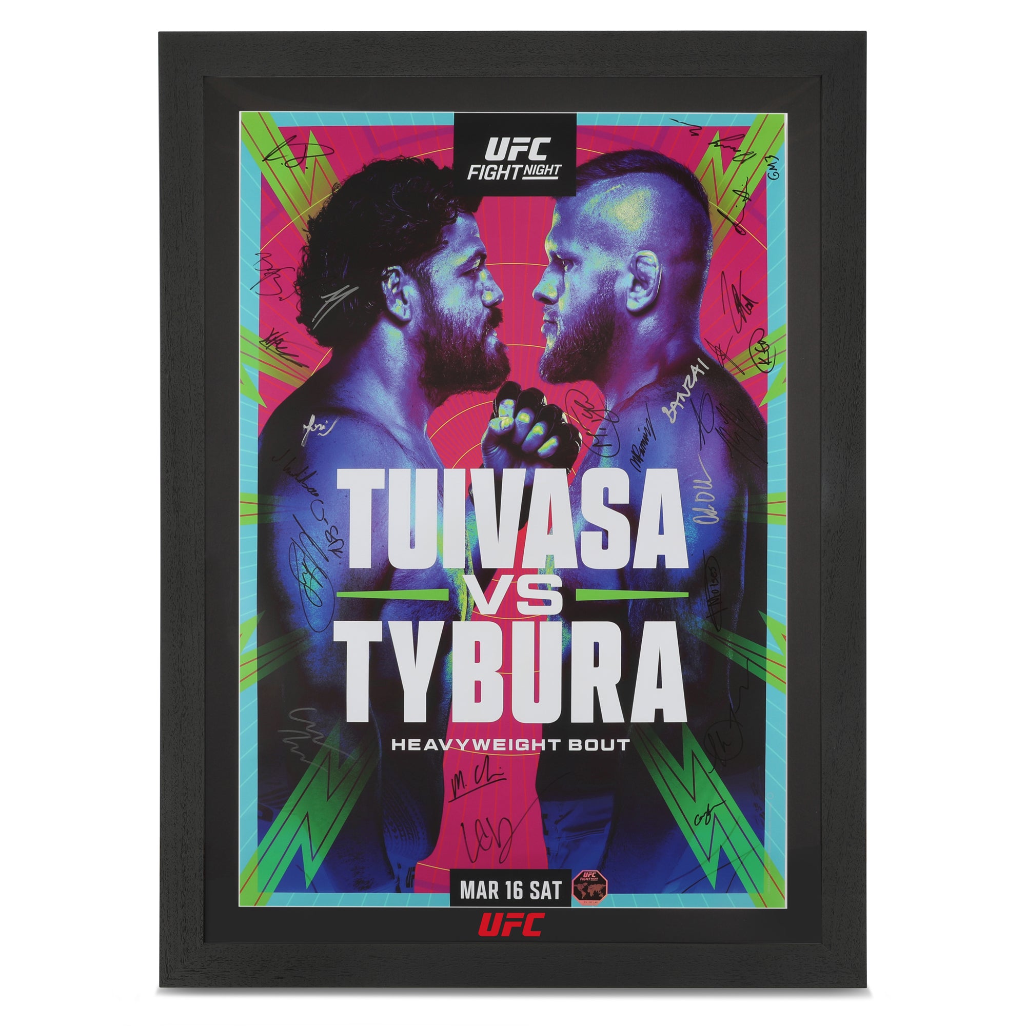 UFC Fight Night: Tuivasa vs Tybura Autographed Event Poster