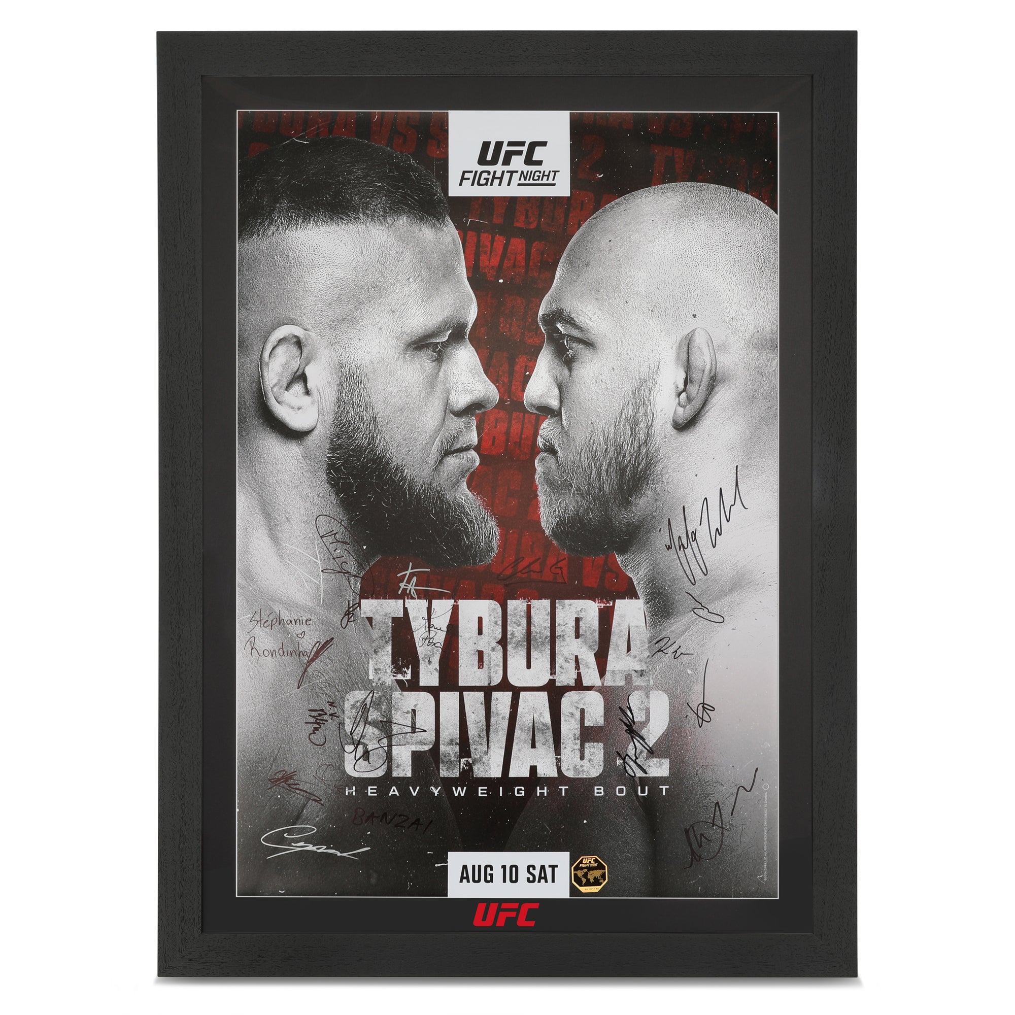 UFC Fight Night: Tybura vs Spivac 2 Autographed Event Poster