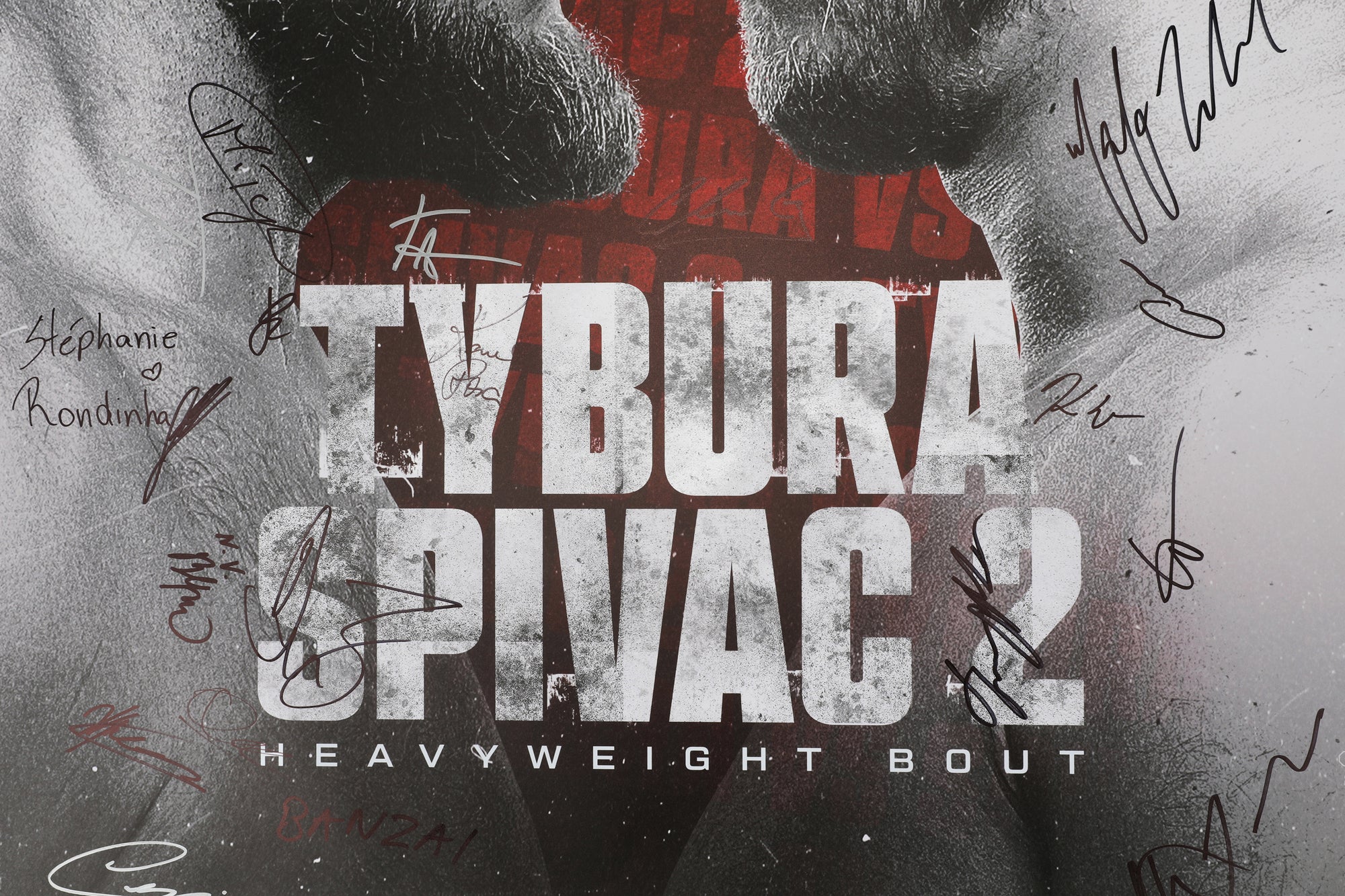 UFC Fight Night: Tybura vs Spivac 2 Autographed Event Poster