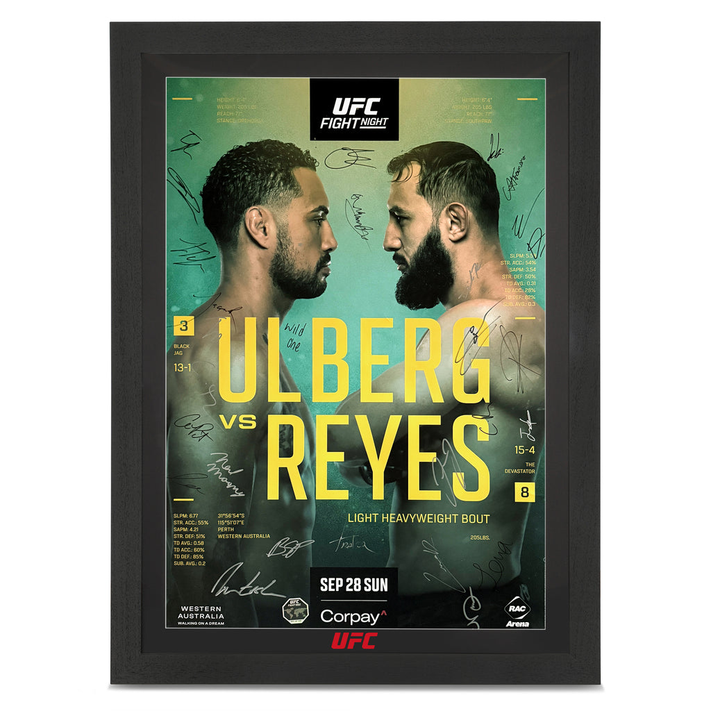 UFC Fight Night: Ulberg vs Reyes Autographed Event Poster