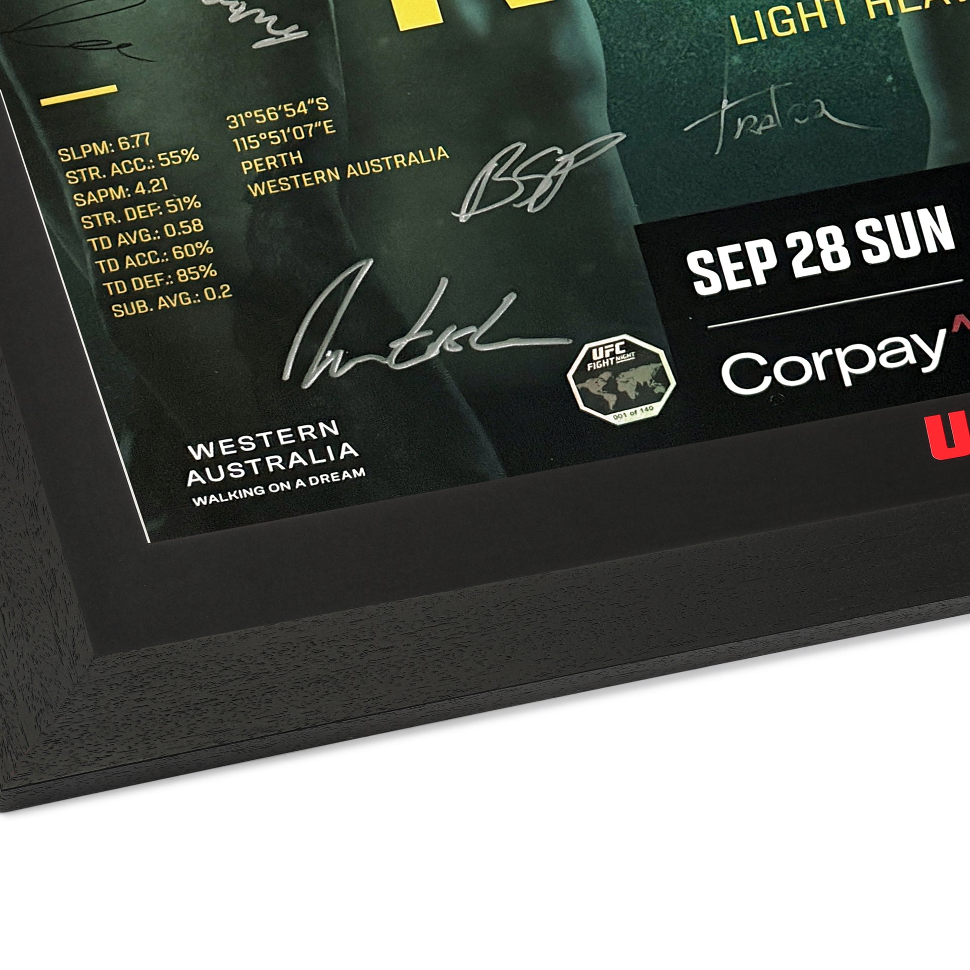 UFC Fight Night: Ulberg vs Reyes Autographed Event Poster