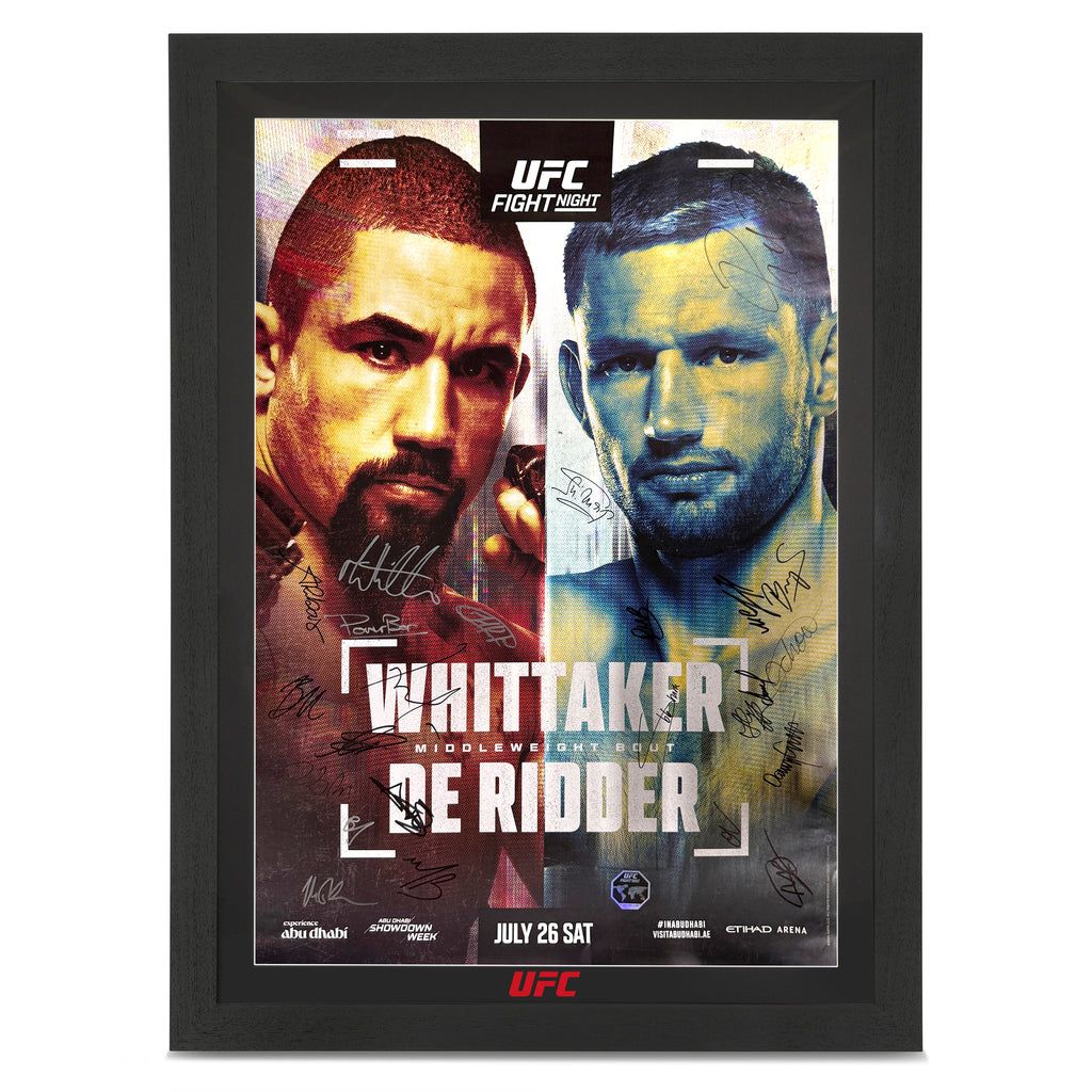 UFC Fight Night: Whittaker vs de Ridder Autographed Event Poster