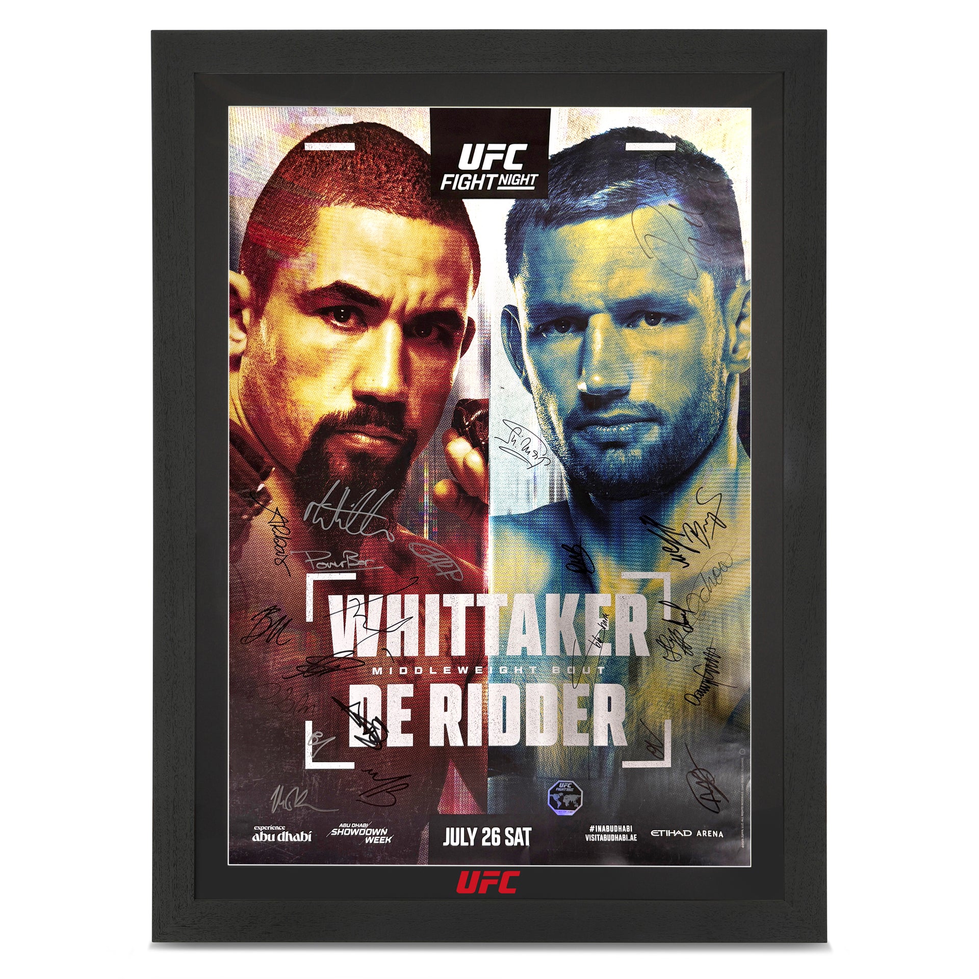 UFC Fight Night: Whittaker vs de Ridder Autographed Event Poster