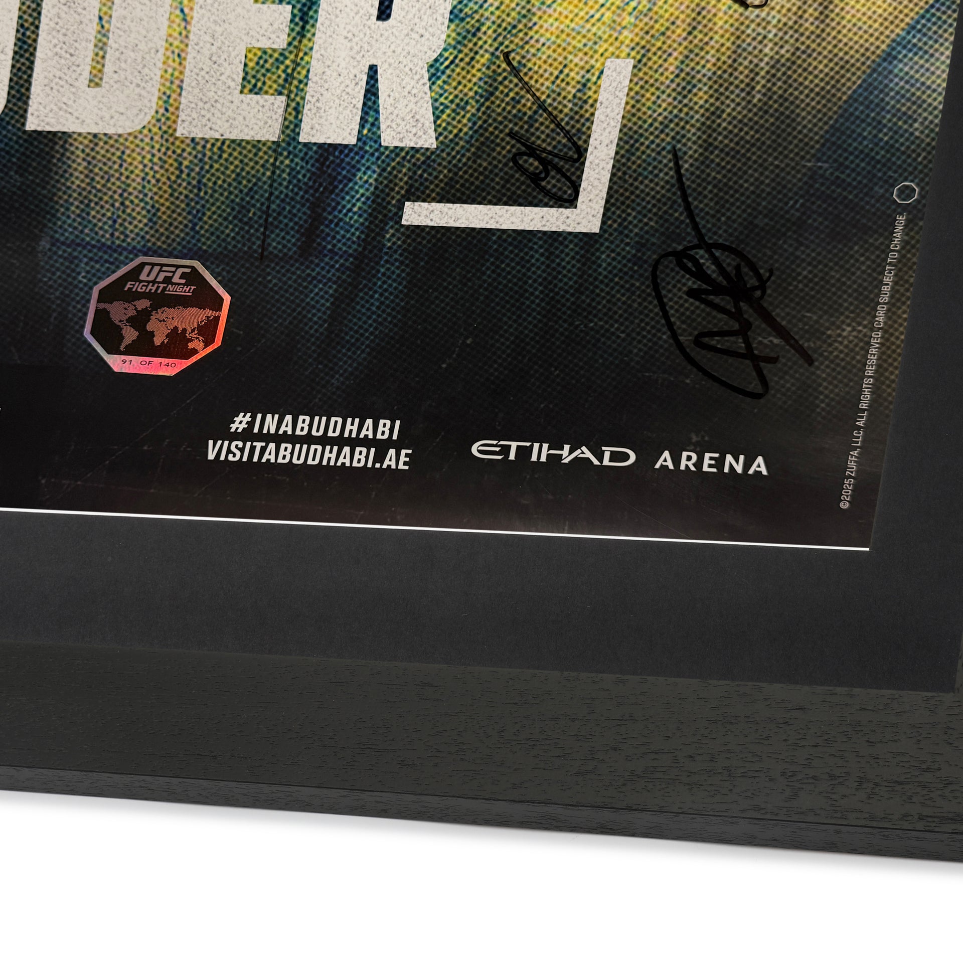 UFC Fight Night: Whittaker vs de Ridder Autographed Event Poster