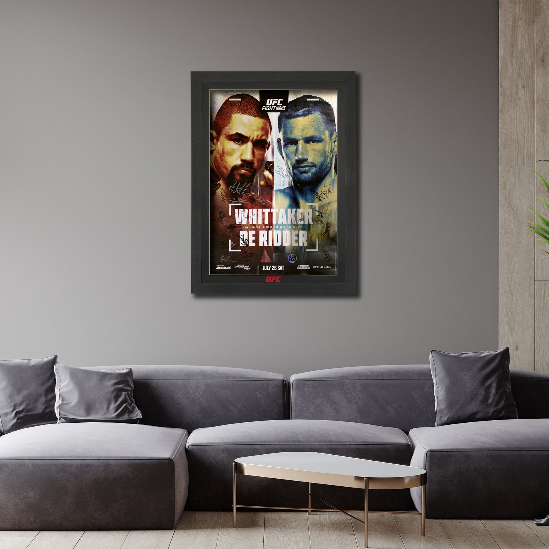 UFC Fight Night: Whittaker vs de Ridder Autographed Event Poster