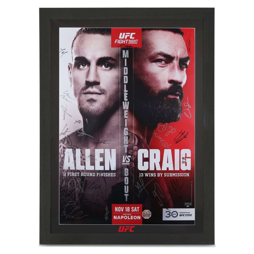 UFC Fight Night: Allen vs Craig Autographed Event Poster