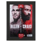 UFC Fight Night: Allen vs Craig Autographed Event Poster