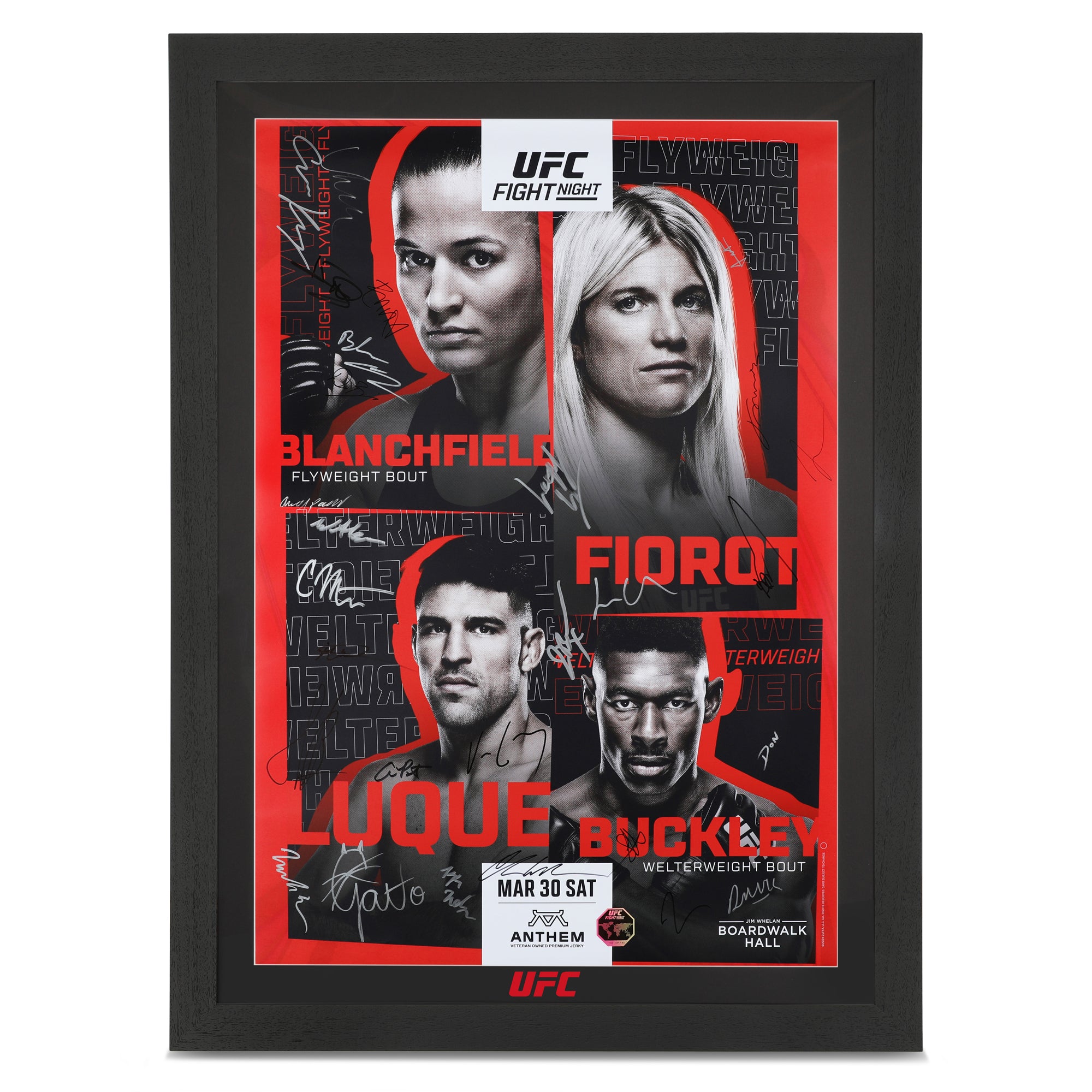 UFC Fight Night: Blanchfield vs Fiorot Autographed Event Poster
