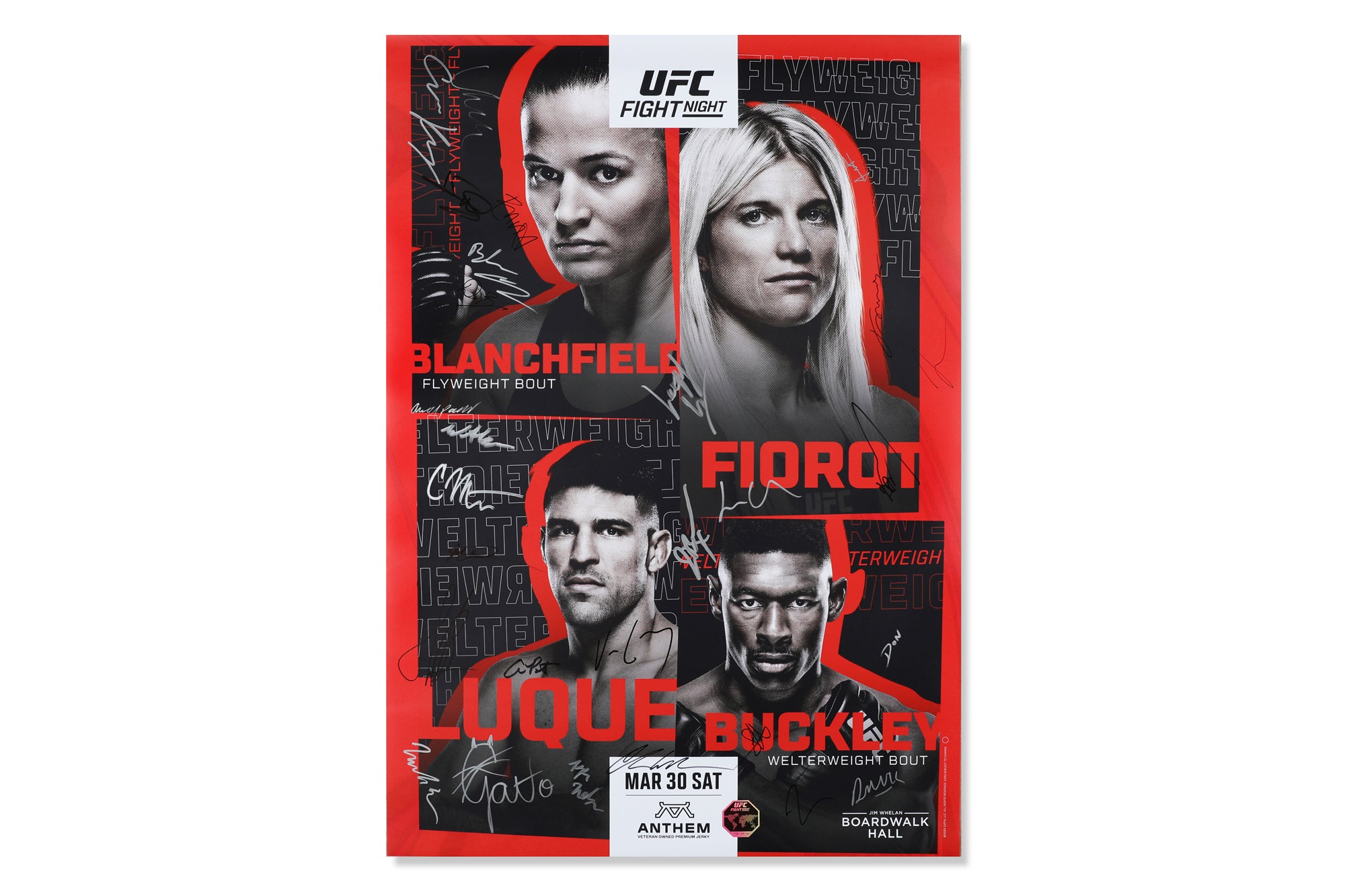 UFC Fight Night: Blanchfield vs Fiorot Autographed Event Poster