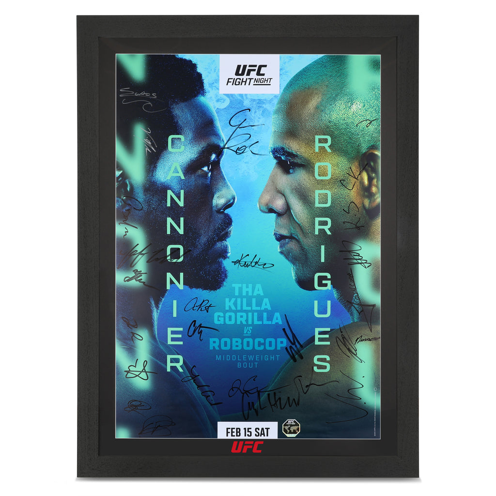 UFC Fight Night: Cannonier vs Rodrigues Autographed Event Poster