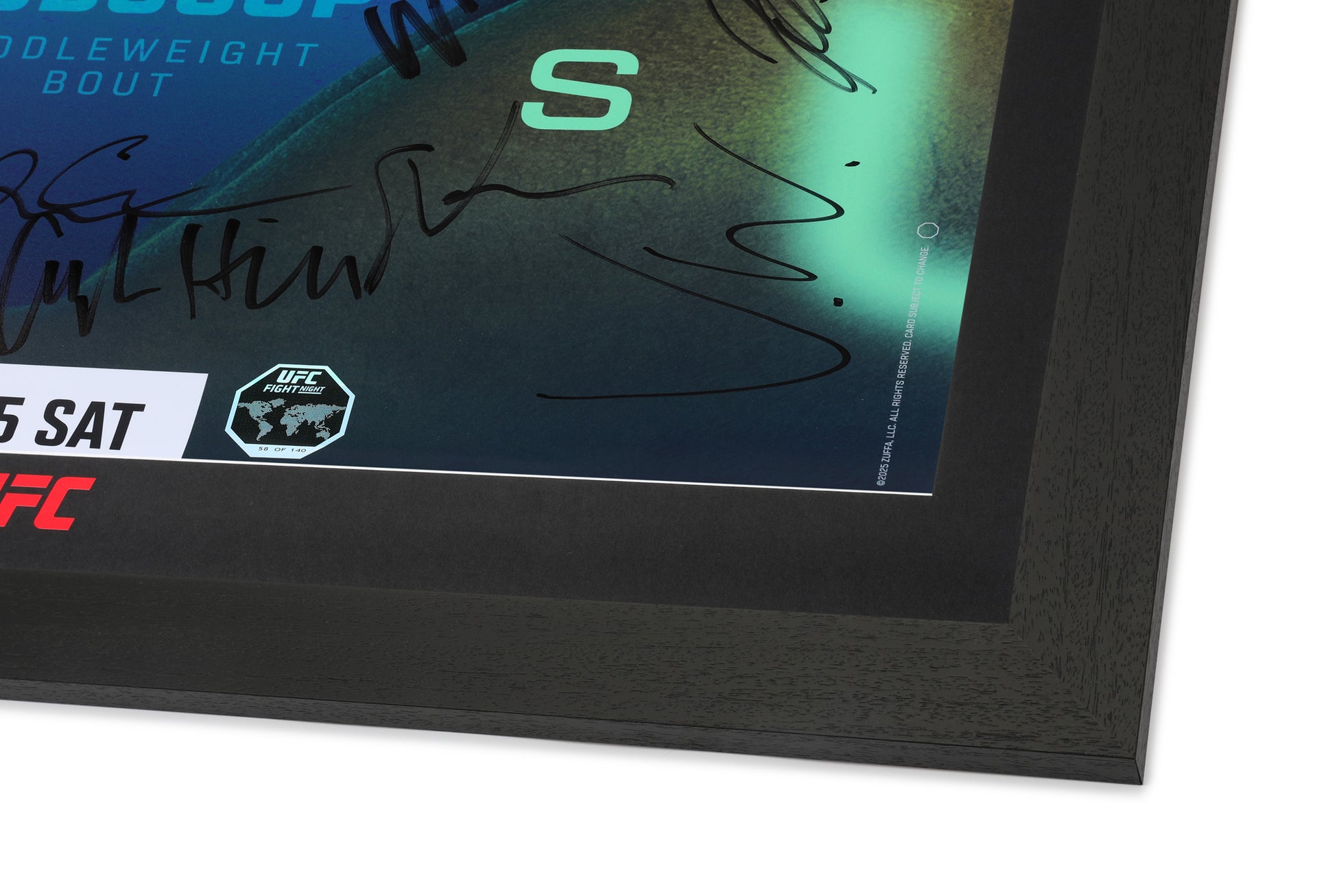 UFC Fight Night: Cannonier vs Rodrigues Autographed Event Poster