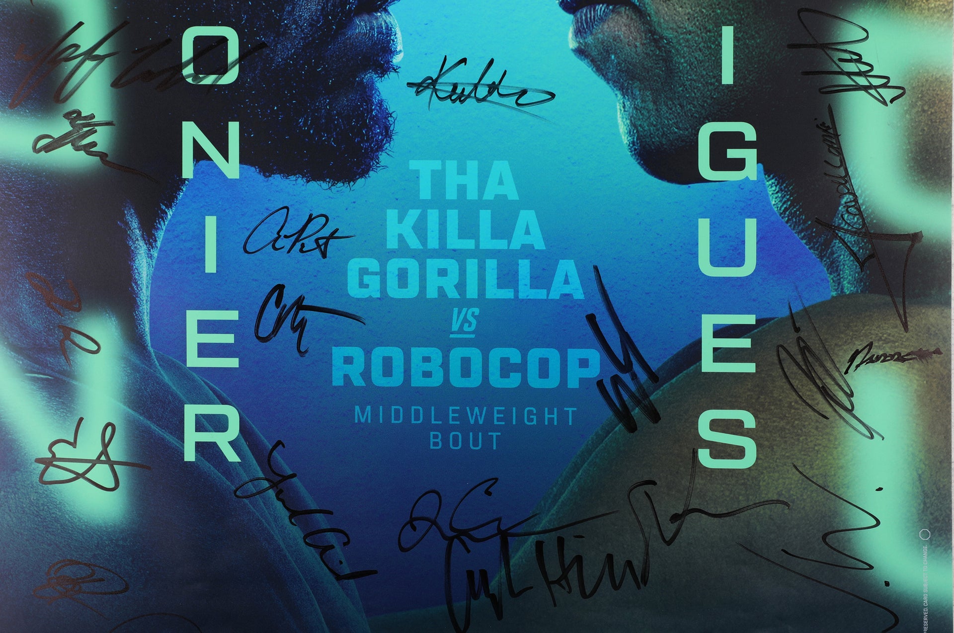 UFC Fight Night: Cannonier vs Rodrigues Autographed Event Poster