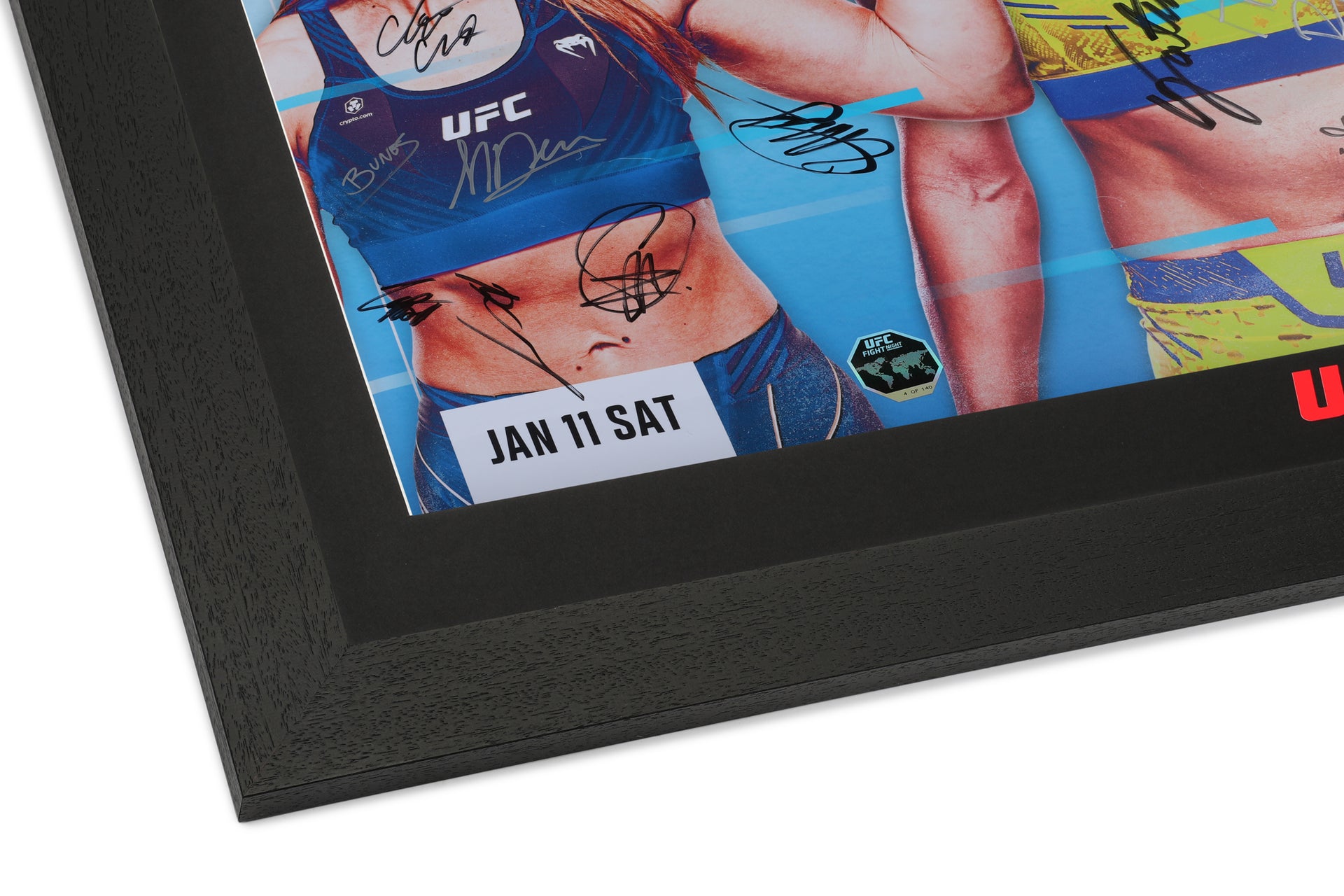 UFC Fight Night: Dern vs Ribas 2 Autographed Event Poster