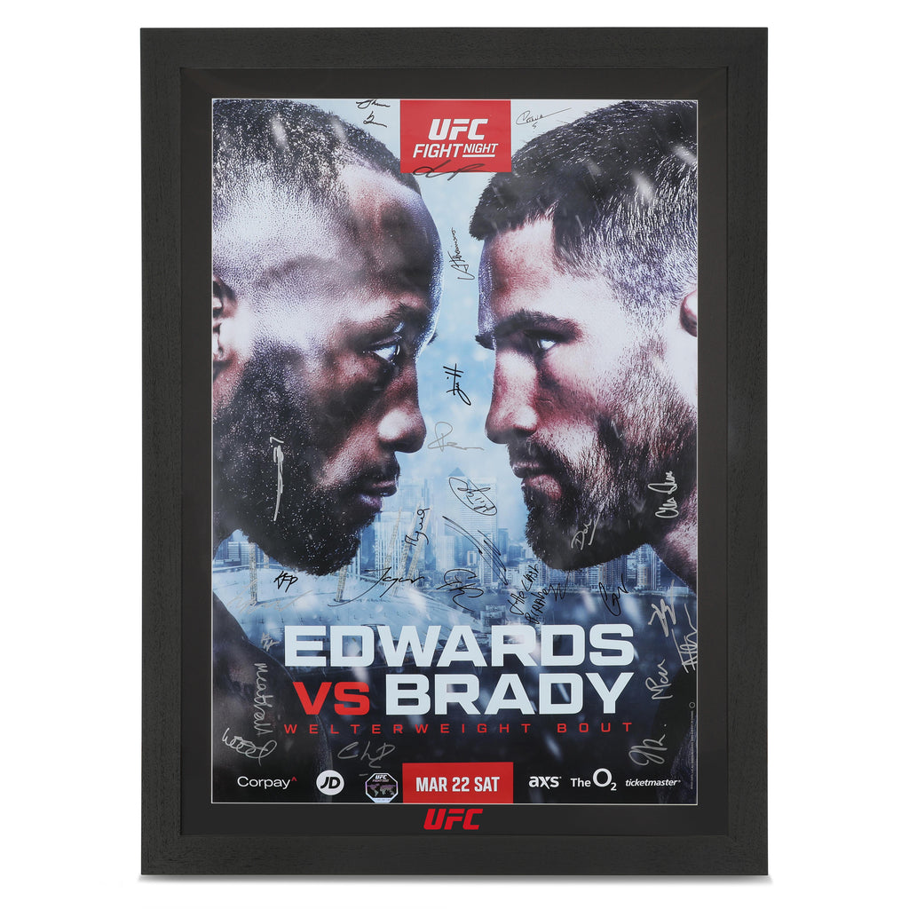 UFC Fight Night: Edwards vs Brady Autographed Event Poster