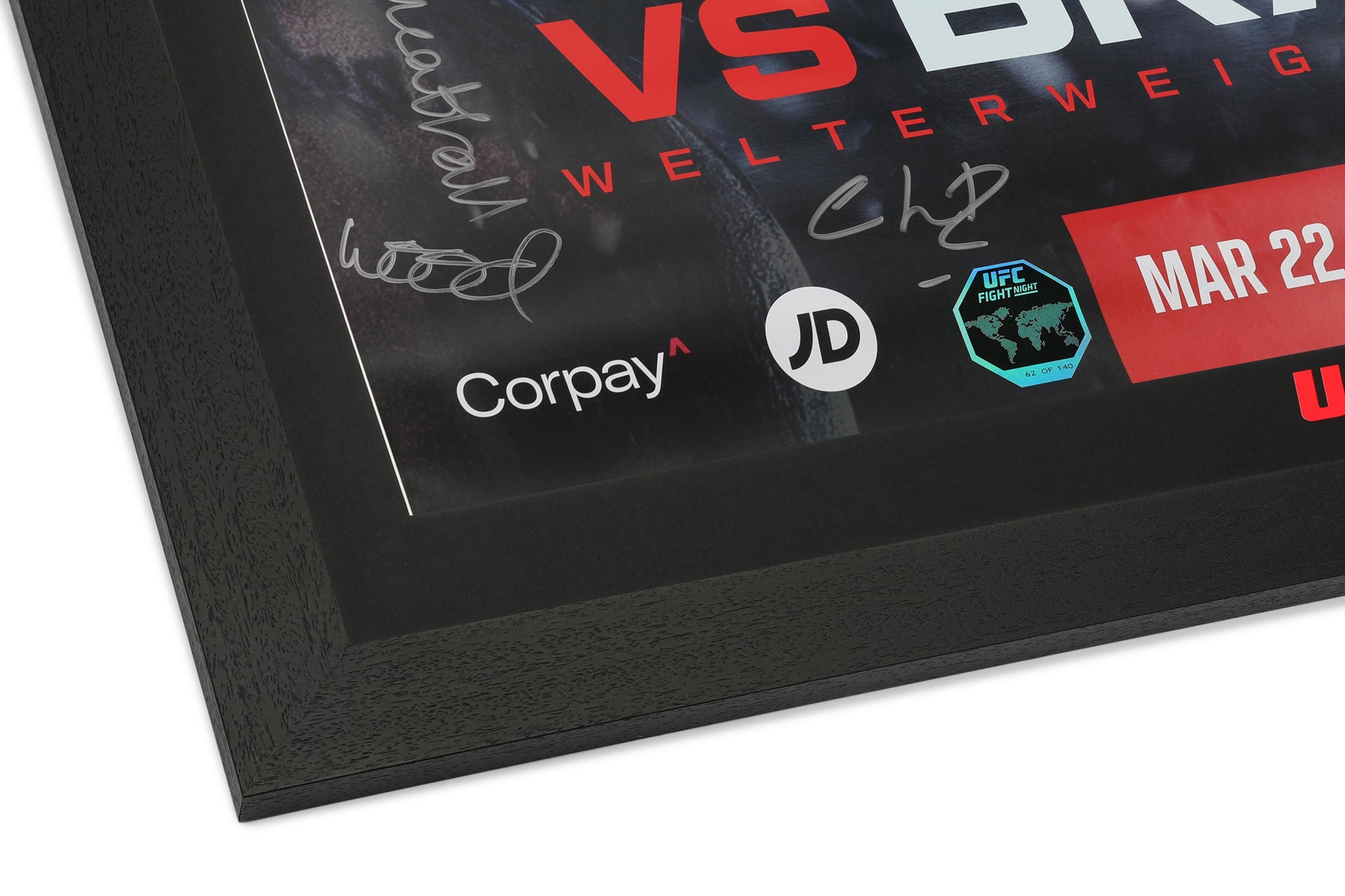 UFC Fight Night: Edwards vs Brady Autographed Event Poster