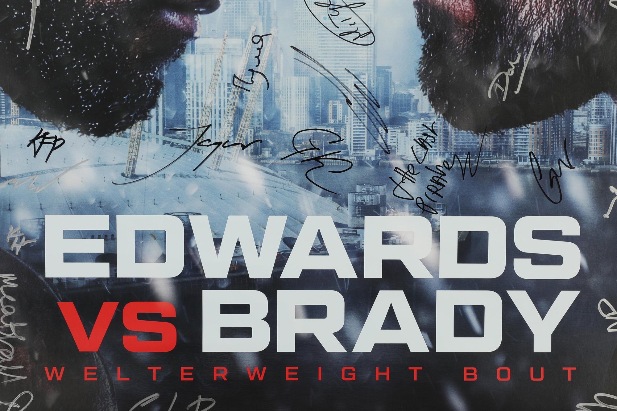UFC Fight Night: Edwards vs Brady Autographed Event Poster