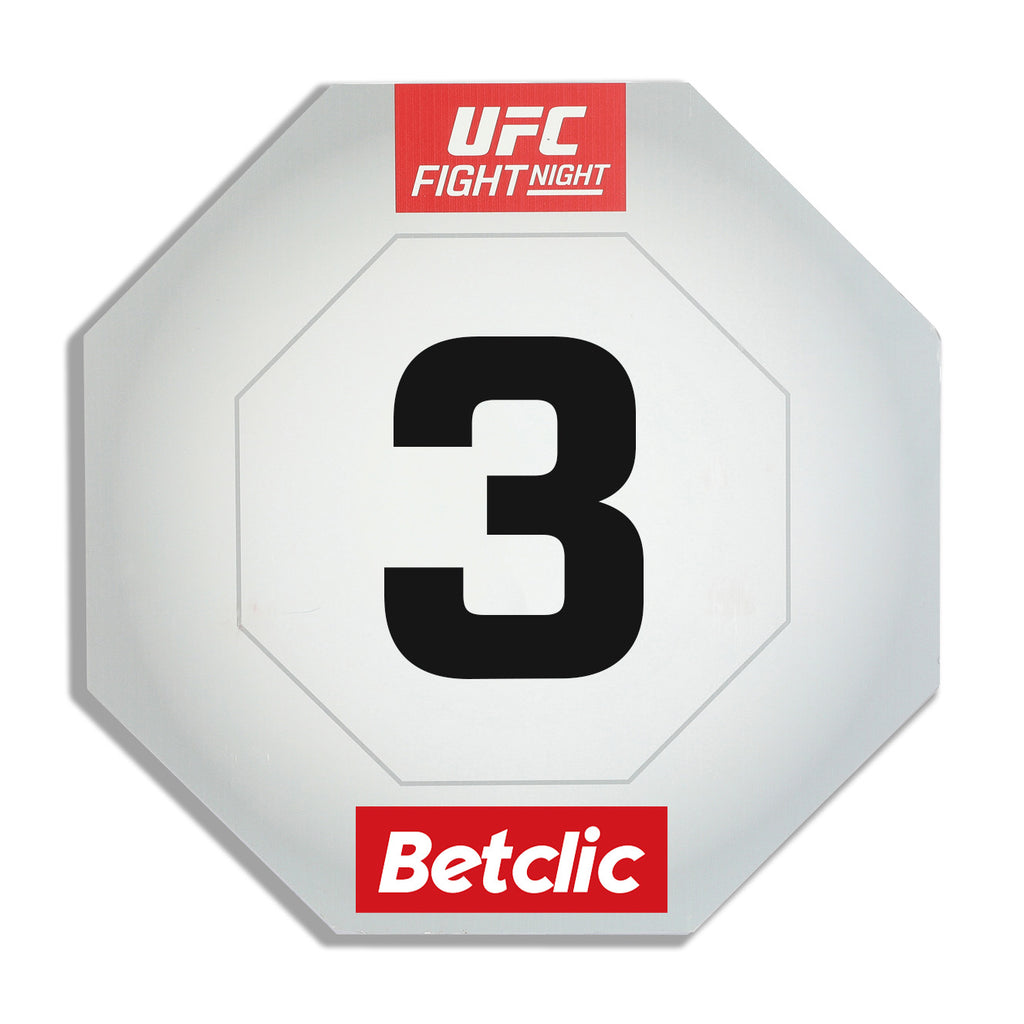 UFC Fight Night: Hooker vs Parnasse Event Used Round Card Three