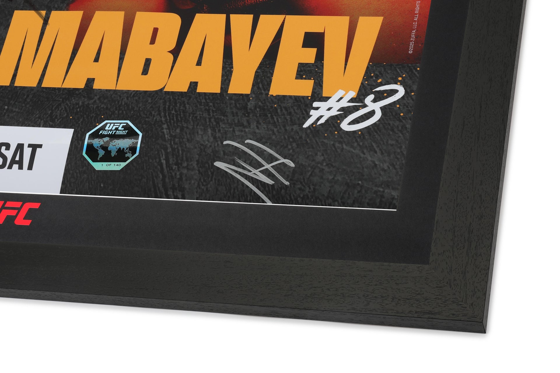 UFC Fight Night: Kape vs Almabayev Autographed Event Poster