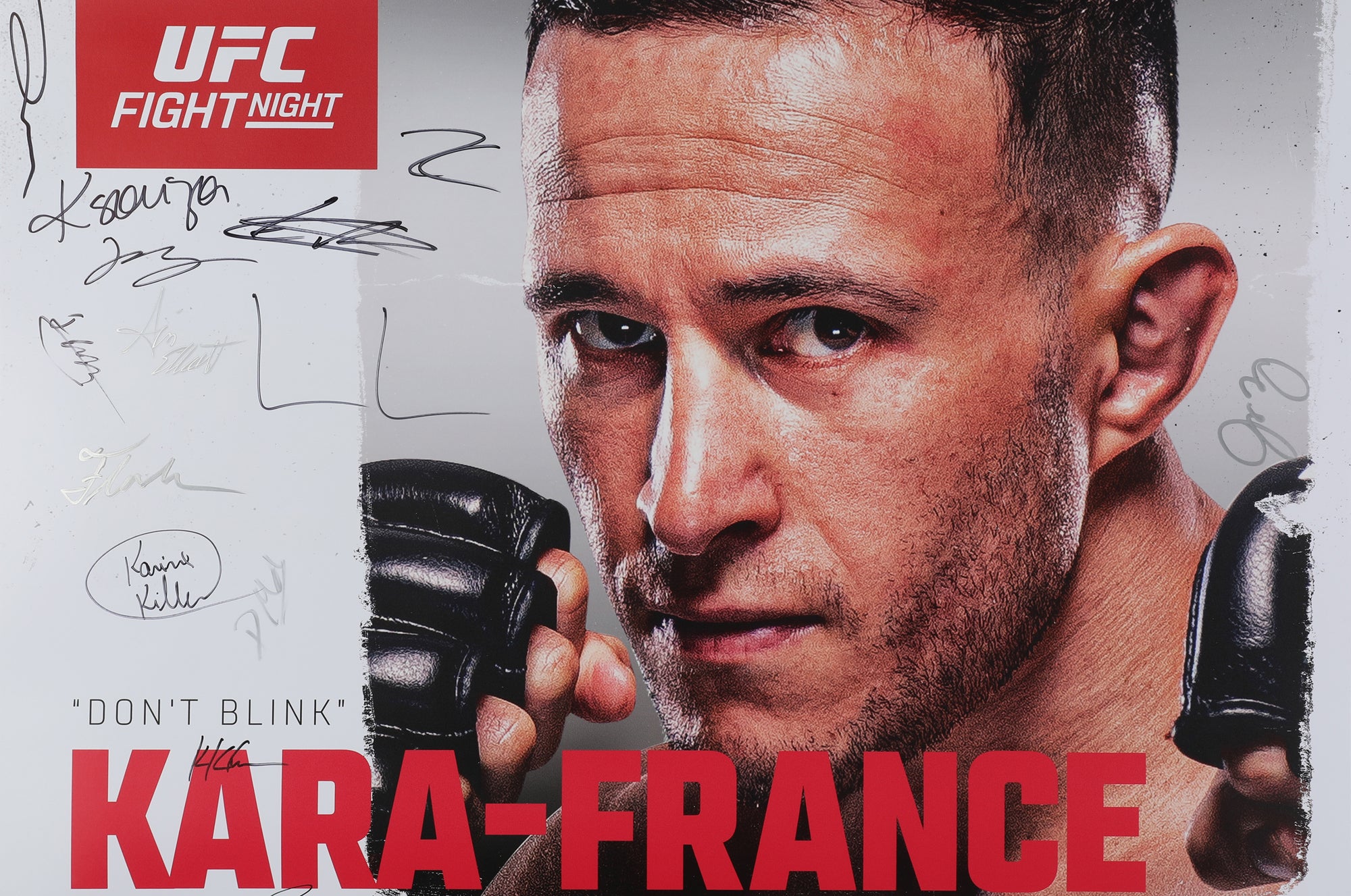 UFC Fight Night: Kara-France vs Albazi Autographed Event Poster