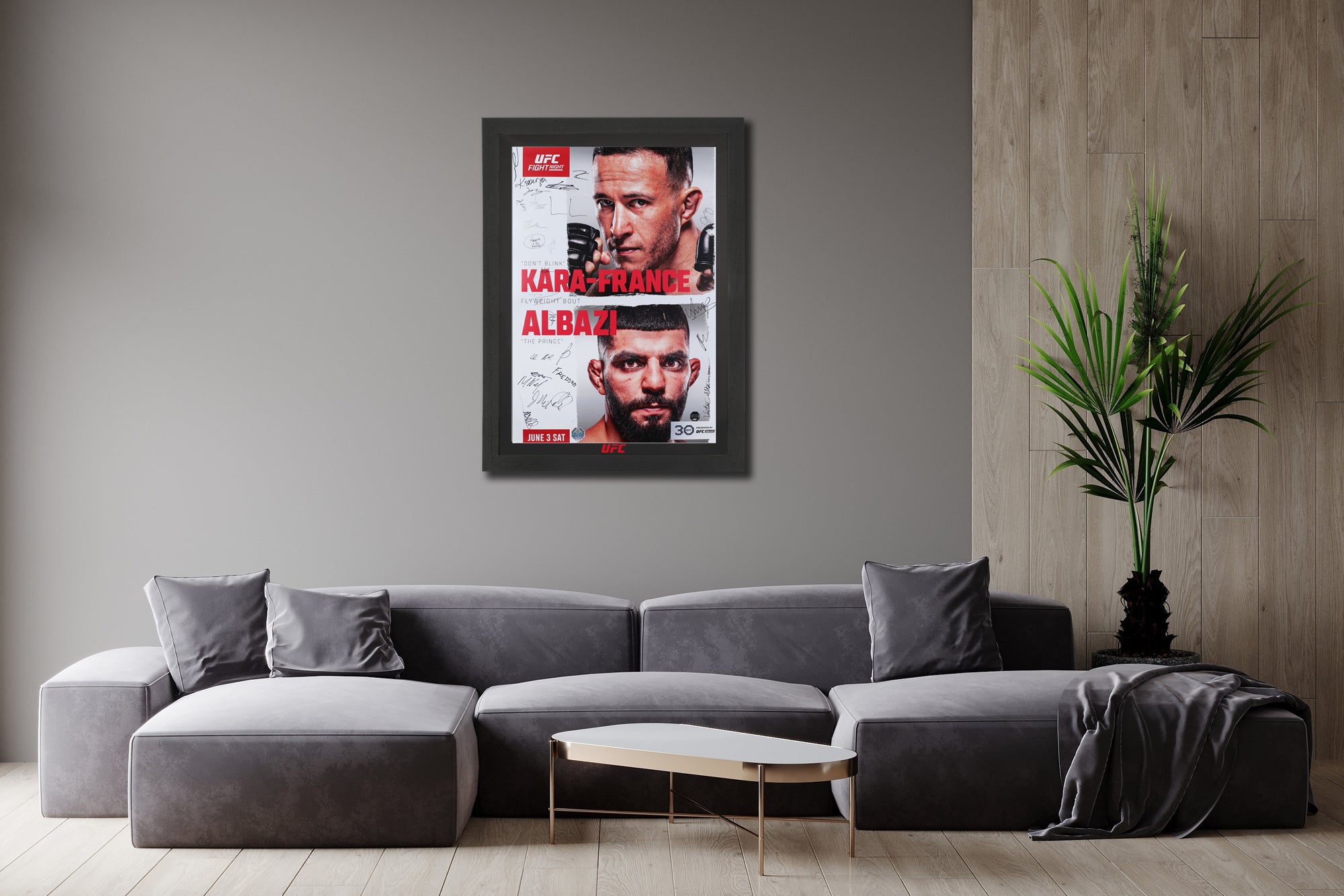 UFC Fight Night: Kara-France vs Albazi Autographed Event Poster