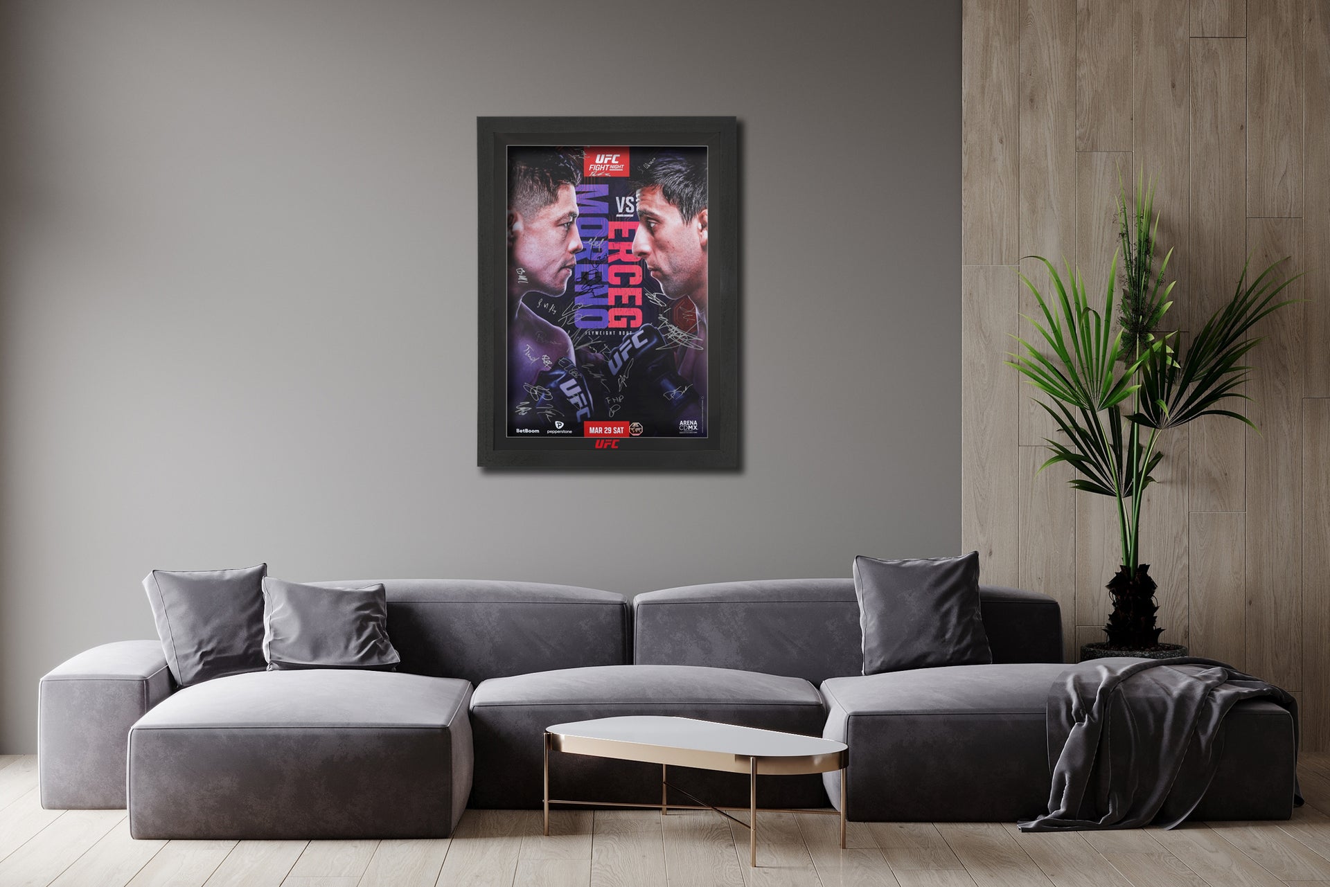 UFC Fight Night: Moreno vs Erceg Autographed Event Poster